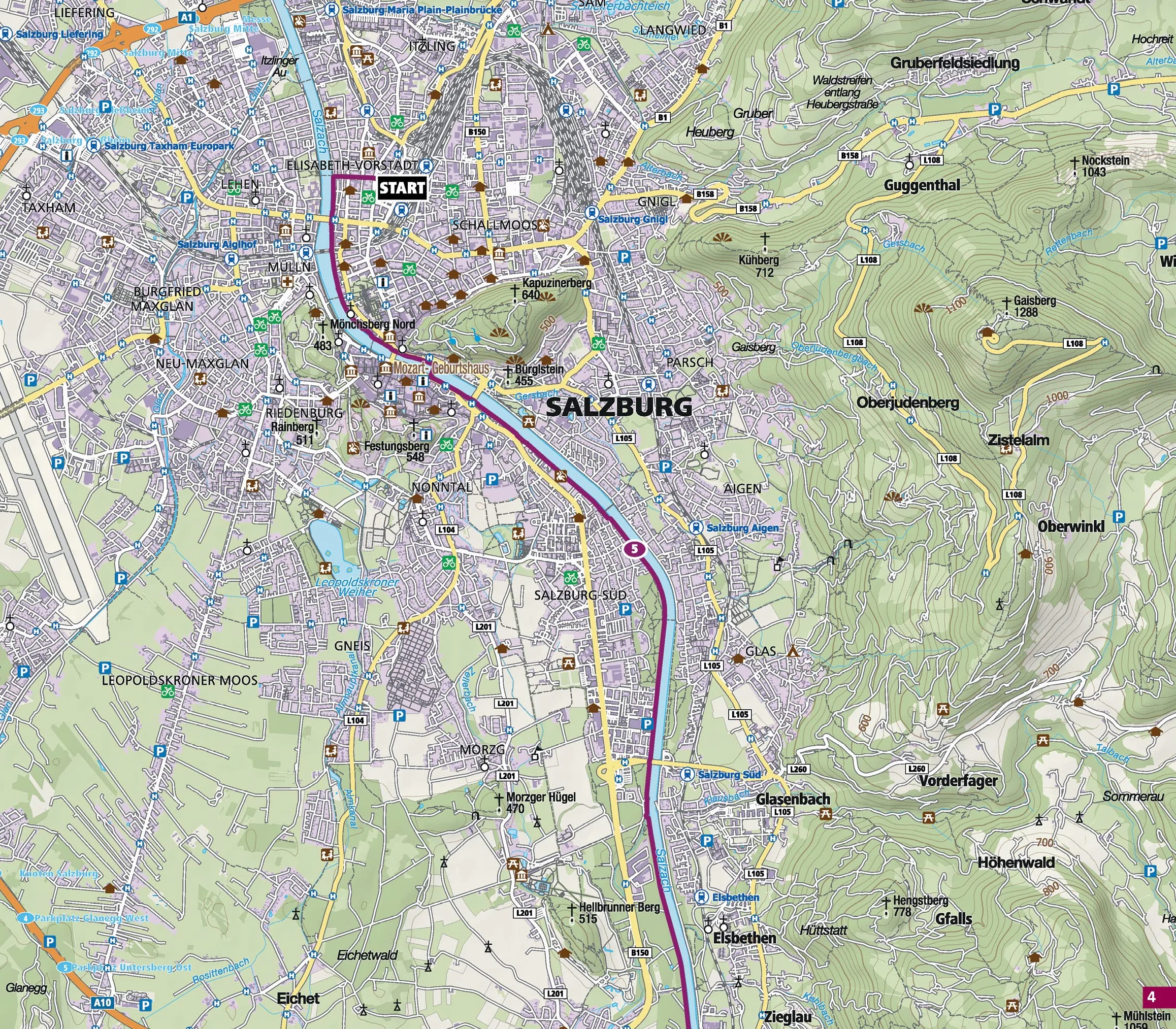 KOMPASS Fahrrad-Tourenkarte Alpe Adria Radweg 1:50.000: Von Salzburg nach Grado, GPX-Datei zum Download, Leporello Karte, reiß- und wetterfest: 7059