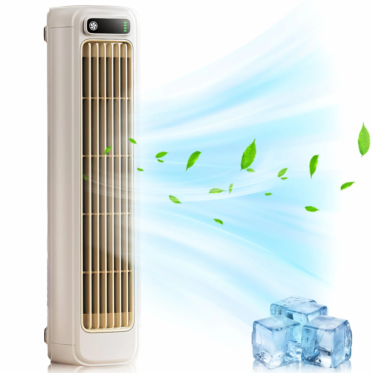 Outfany Cooling Ace przenośny klimatyzator wentylator chłodzący cichy 3 prędkości ładowany biały