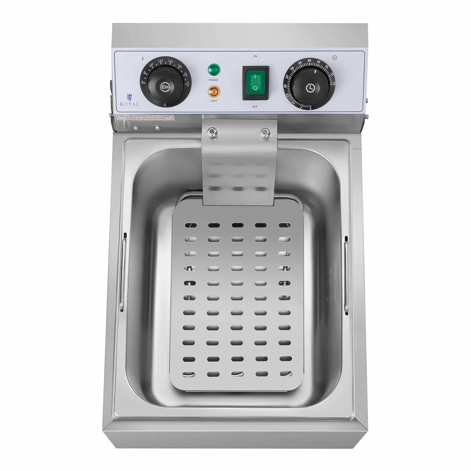 Royal Catering Elektryczna frytkownica ze stali nierdzewnej RCTF 10EB 3200 W 10 l 50-200 °C