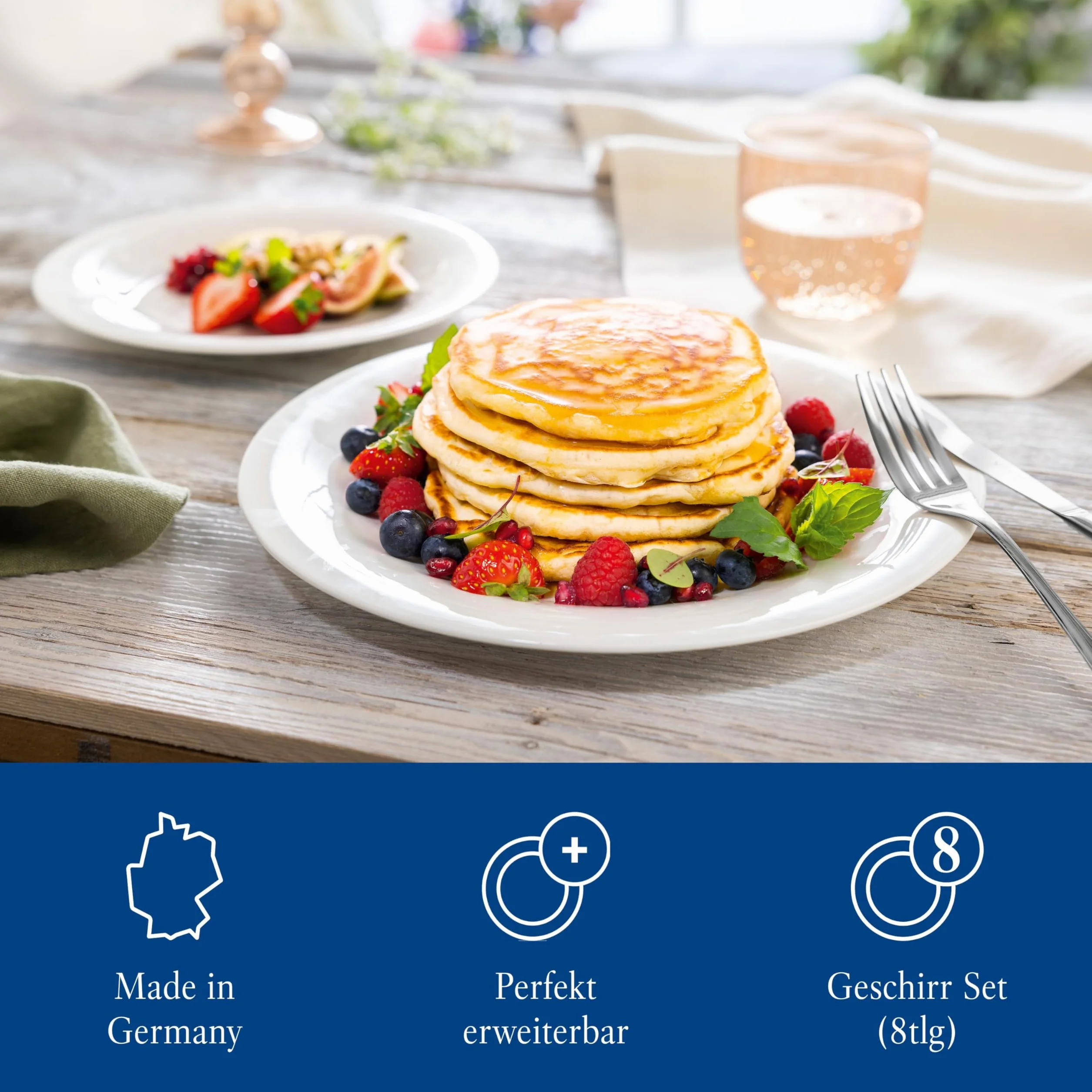 Villeroy und Boch New Cottage Basic 8-częściowy, porcelana premium, biała