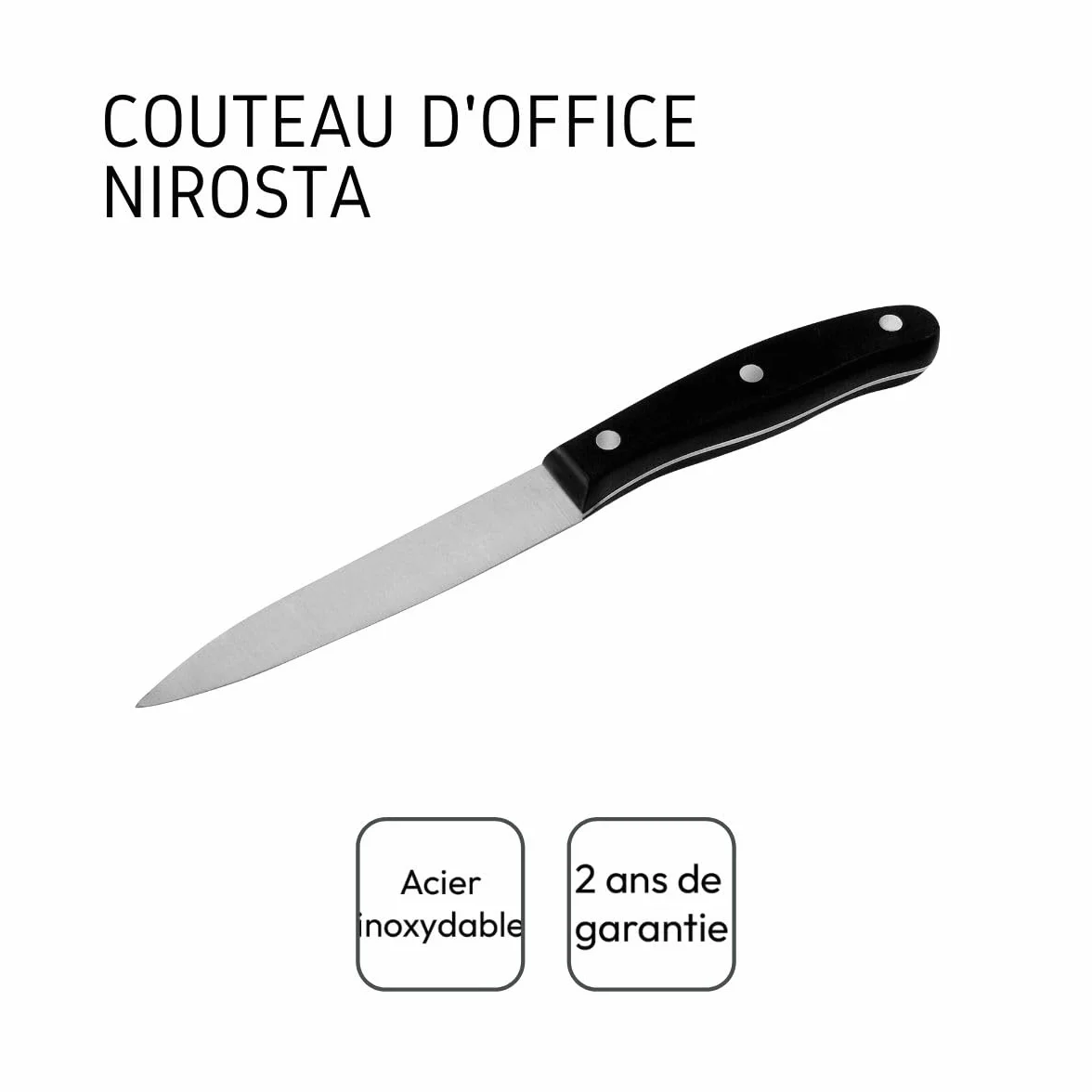 Fackelmann 43804 nóż uniwersalny Fit z nitowanym uchwytem z tworzywa sztucznego, 22 cm