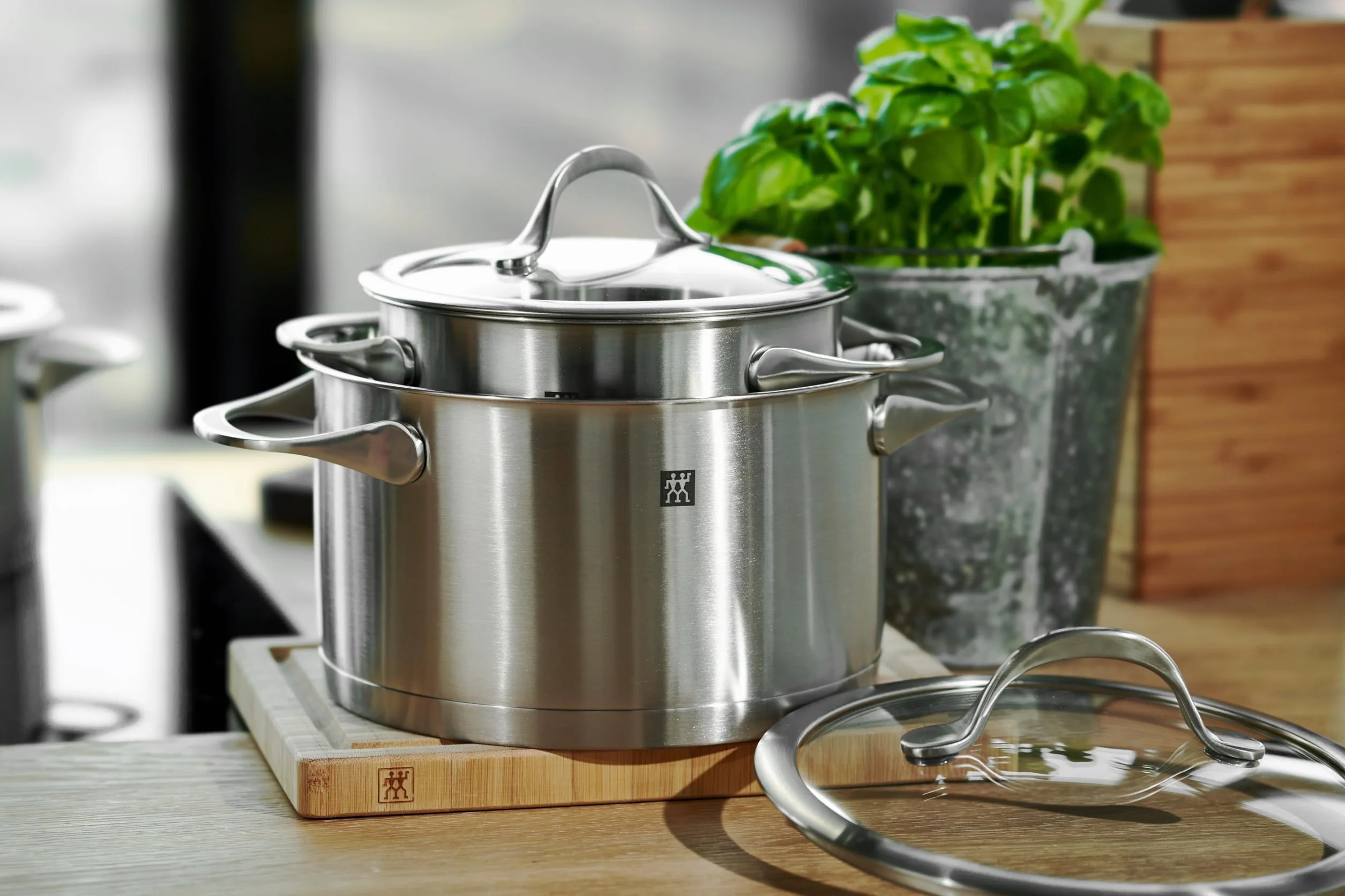 ZWILLING Kochtopf-Set 5-tlg. Edelstahl Induktionsgeeignet Essence