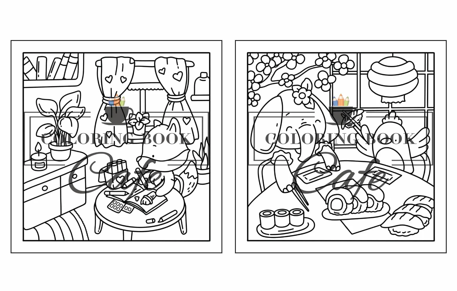 Comfy Life: Cute and Comfy Coloring Book for Adults and Teens Featuring Hygge Scenes with Adorable Animal Characters for Stress Relief and Relaxation