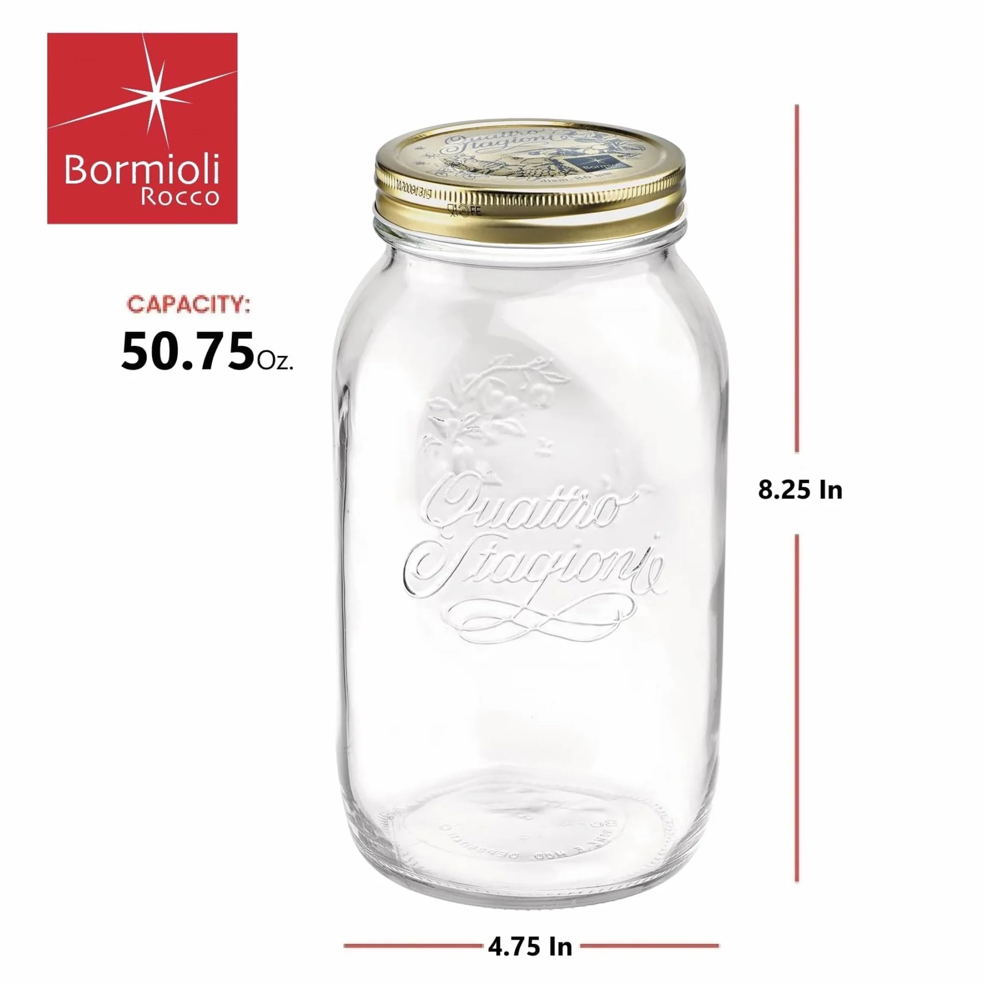 Bormioli Quattro Stagioni słoik na przetwory 1,5 l 1500 ml