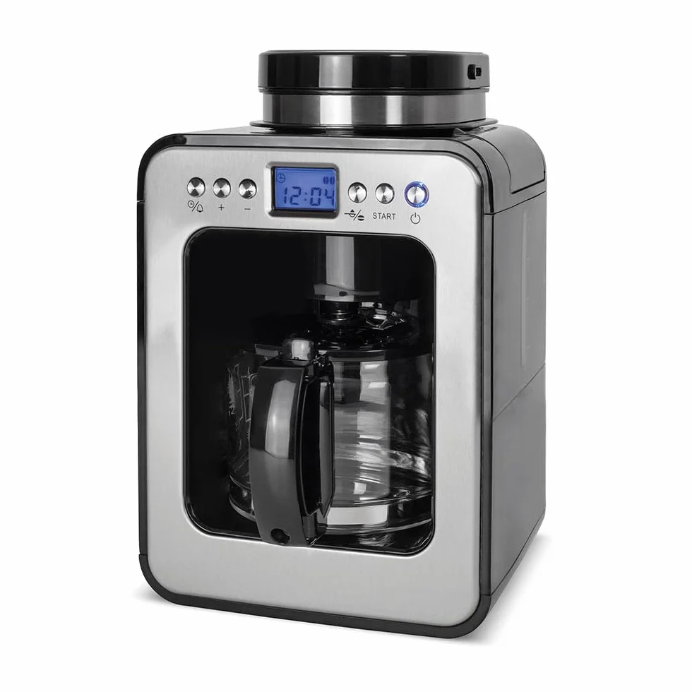 Caso Coffee Compact Electronic ekspres do kawy z młynkiem 4 filiżanki wyświetlacz LCD timer