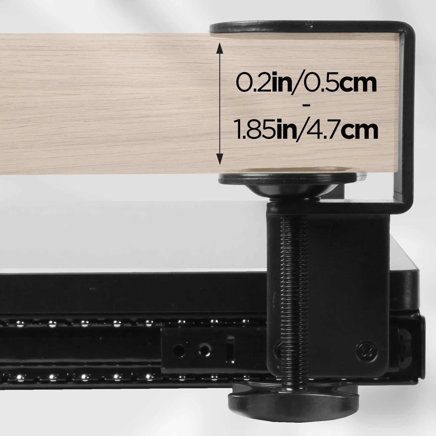Duronic DKTPX2 szuflada pod biurkiem na klawiaturę i mysz, wysuwana platforma ergonomiczna