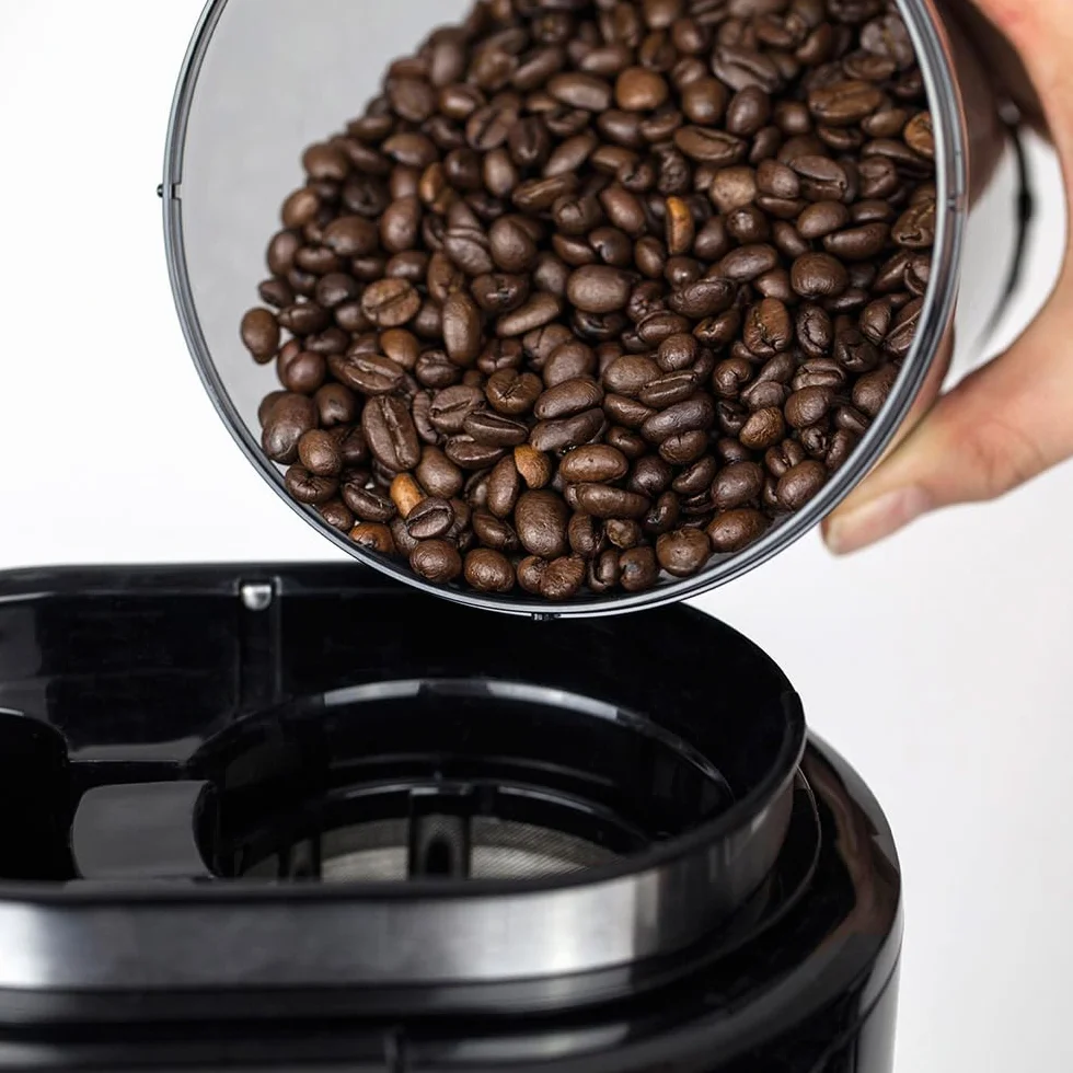 Caso Coffee Compact Electronic ekspres do kawy z młynkiem 4 filiżanki wyświetlacz LCD timer