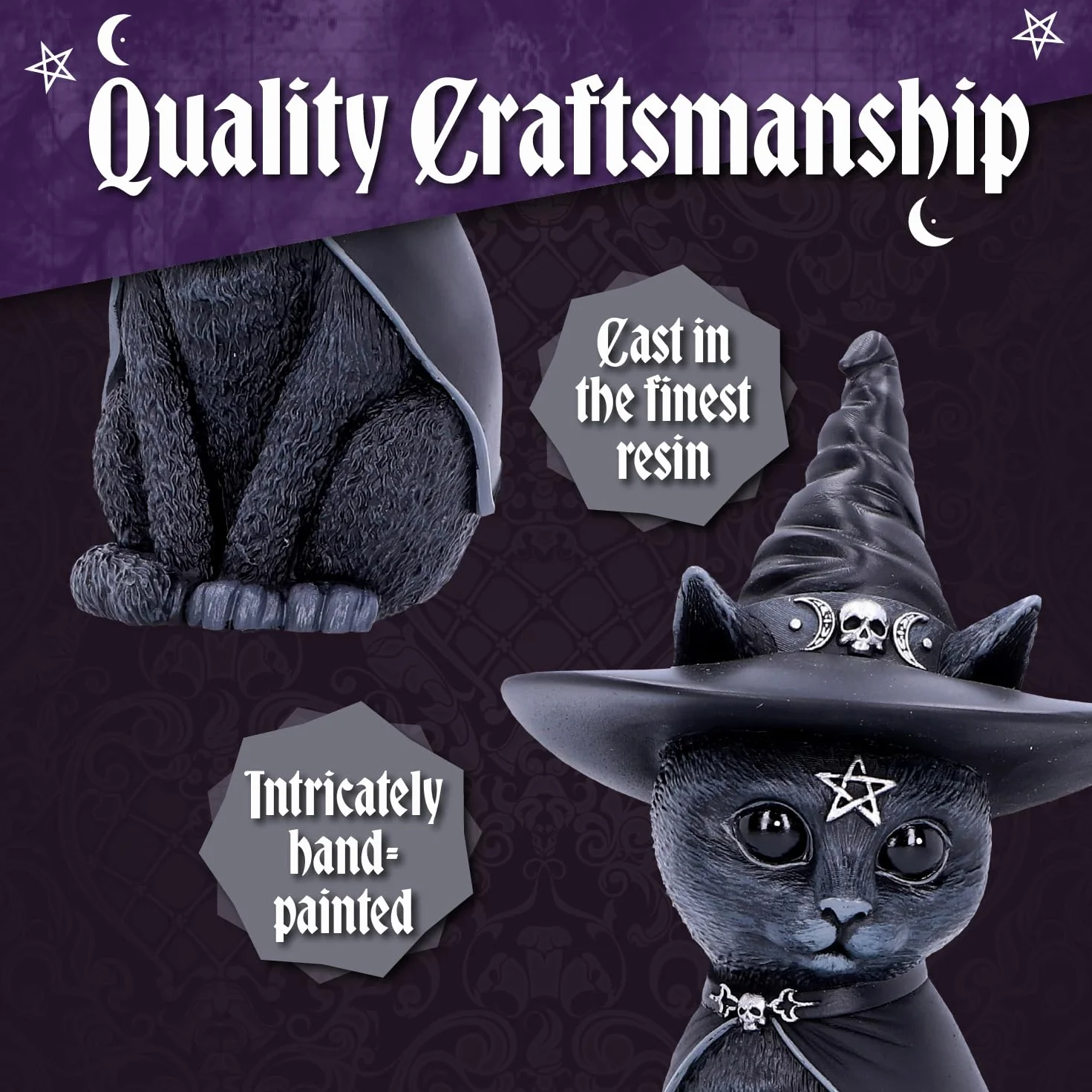 Nemesis Now Purrah figurka kota okultystyczna czarny 13,5 cm