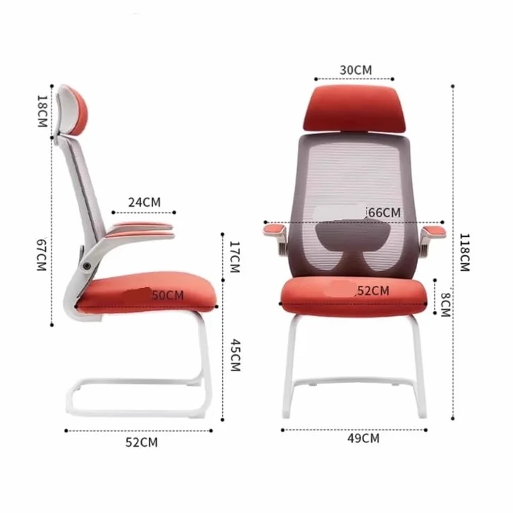 Krzesło biurowe Ergonomiczne krzesło biurowe Bez kółek Krzesło do gier z regulowanymi ramionami, Krzesło do biurka w domu, Krzesło zadaniowe z podparciem lędźwiowym Krzesła biurowe(Green)