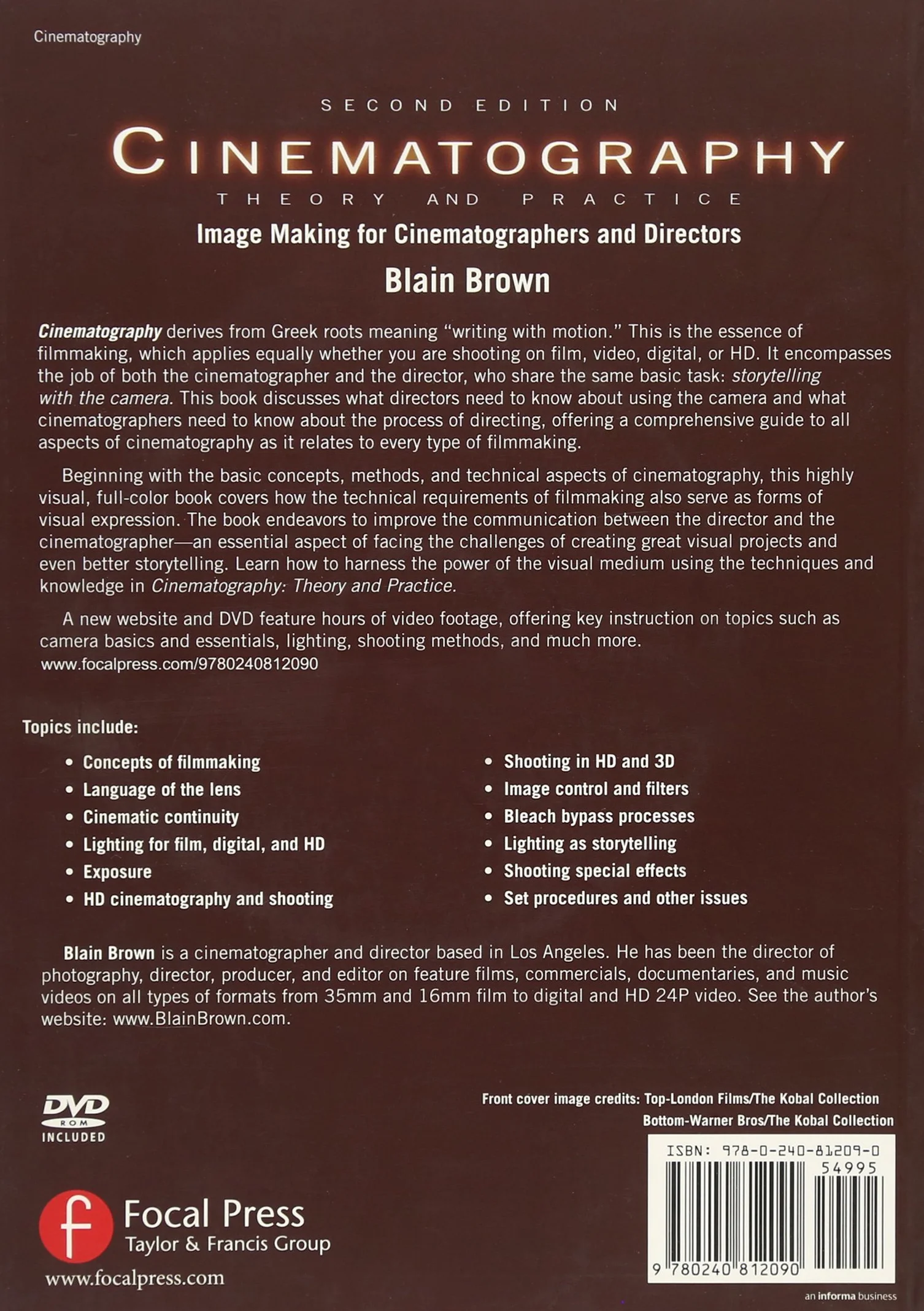 Cinematography: Theory and Practice: Image Making for Cinematographers and Directors