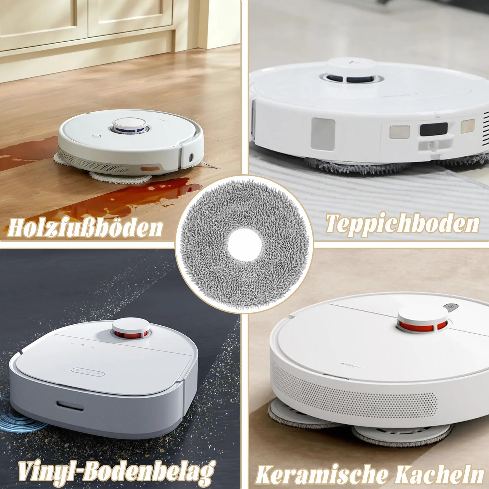 12 sztuk ściereczek do Dreame X50 / X40 / L20 Ultra Complete, L50 / L40 / X30 / L10 / L10s Pro Ultra, Xiaomi X20 Pro/Max odkurzacza robota, wielokrotnego użytku i możliwe do prania mikrofibrowe