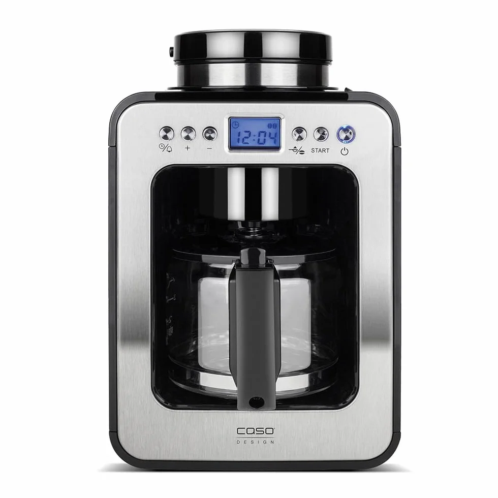 Caso Coffee Compact Electronic ekspres do kawy z młynkiem 4 filiżanki wyświetlacz LCD timer