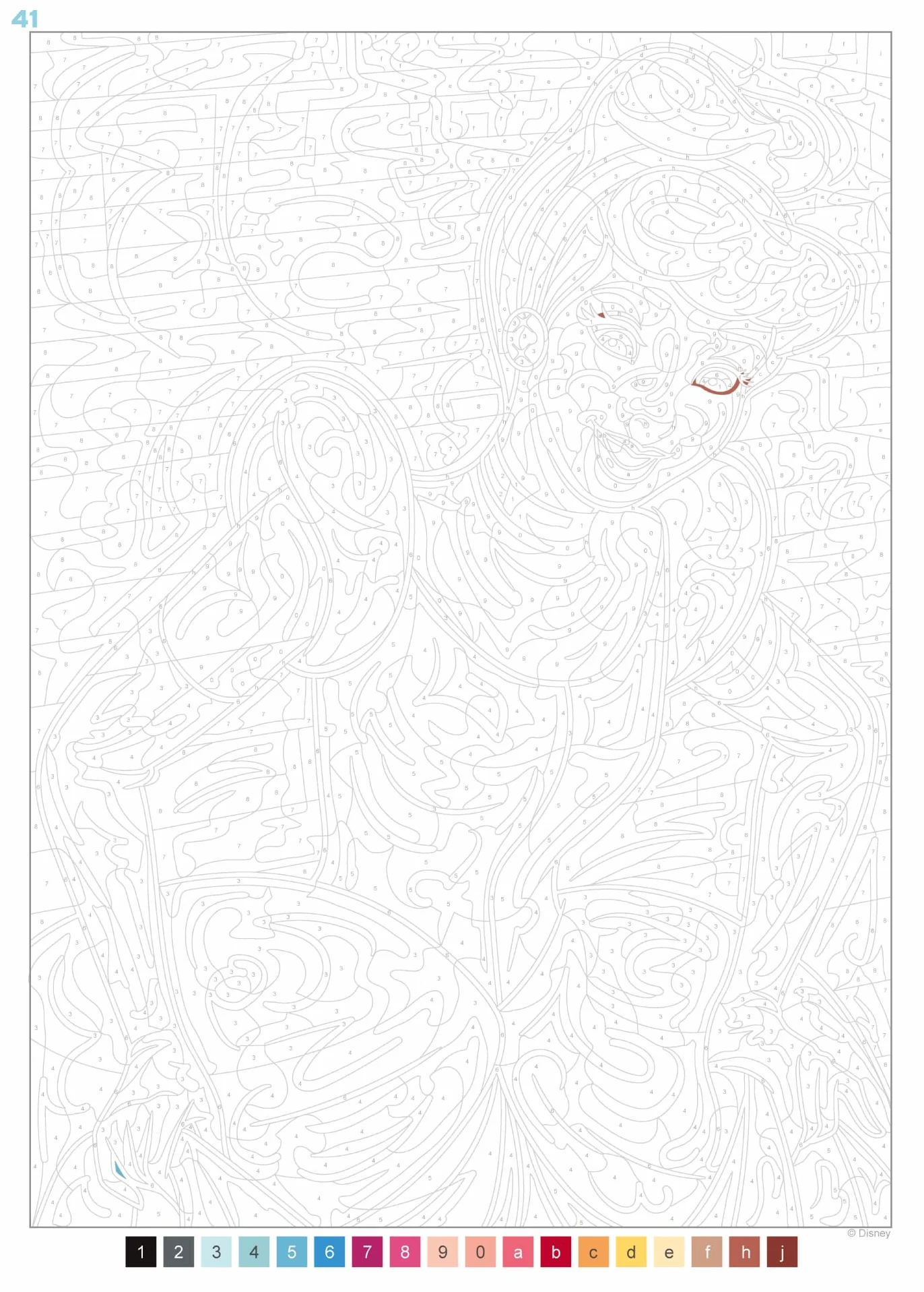 Coloriages mystères Disney - Princesses: Coloriez les chiffres et découvrez l'image