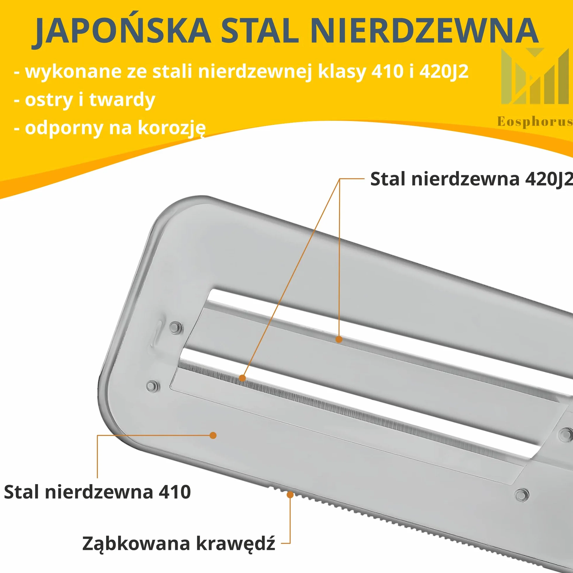 Eosphorus Rozdrabniacz do Kapusty Krajalnica do Kapusty Nóż do Kapusty Kiszonej Surówki z Dwoma Ostrymi Ostrzami ze Stali Nierdzewnej