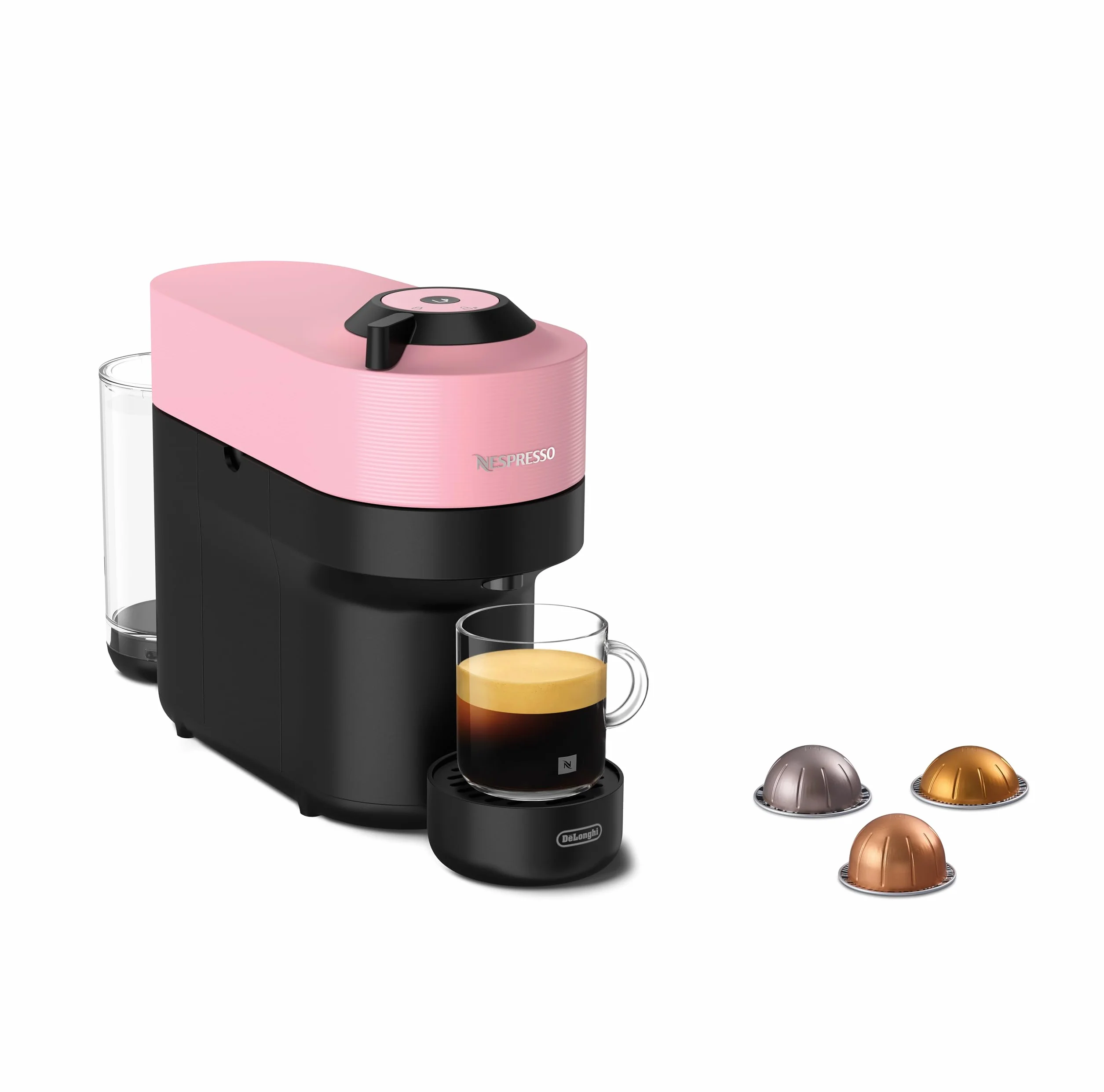 Nespresso De'Longhi Vertuo Pop ENV90.P Ekspres do Kawy Kapsułkowej Cold Brew 4 Rozmiary Bluetooth Wi-Fi Różowy