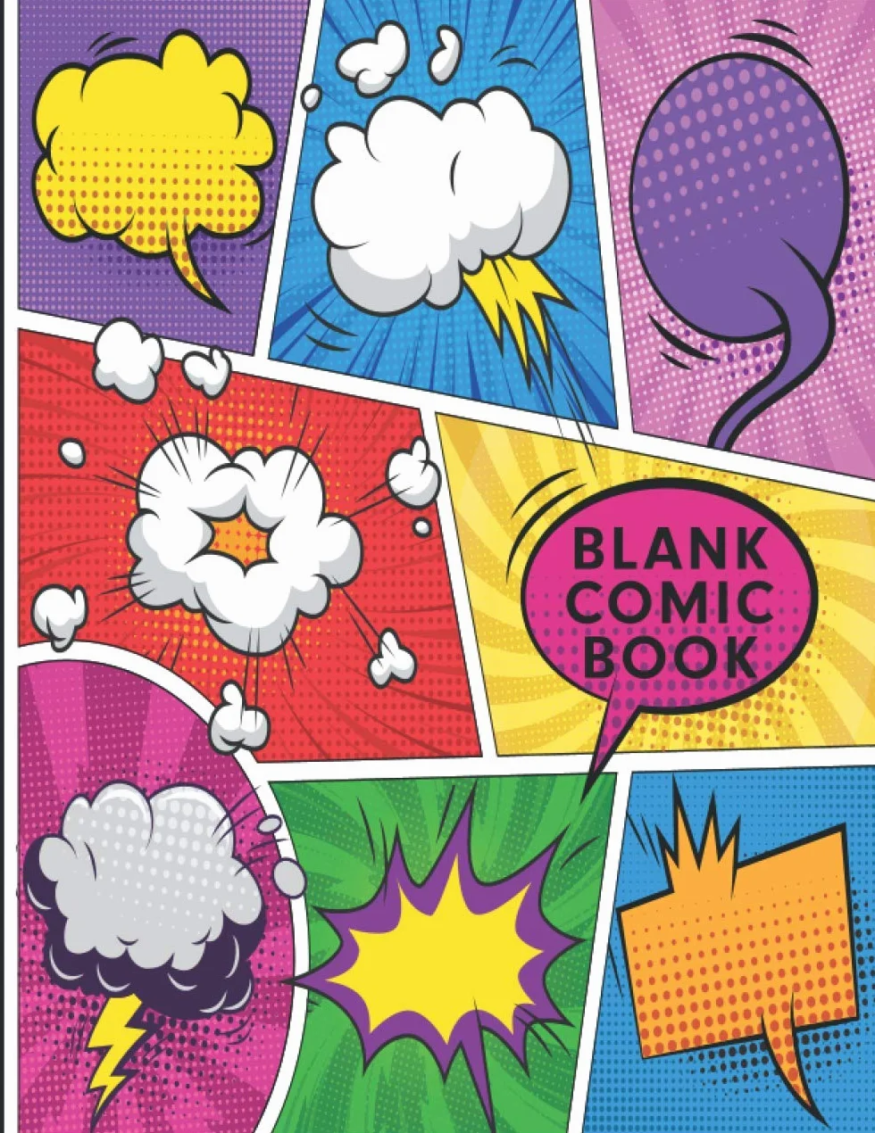 Blank Comic Book: Stickers Gift for Kids 6-8 Years
