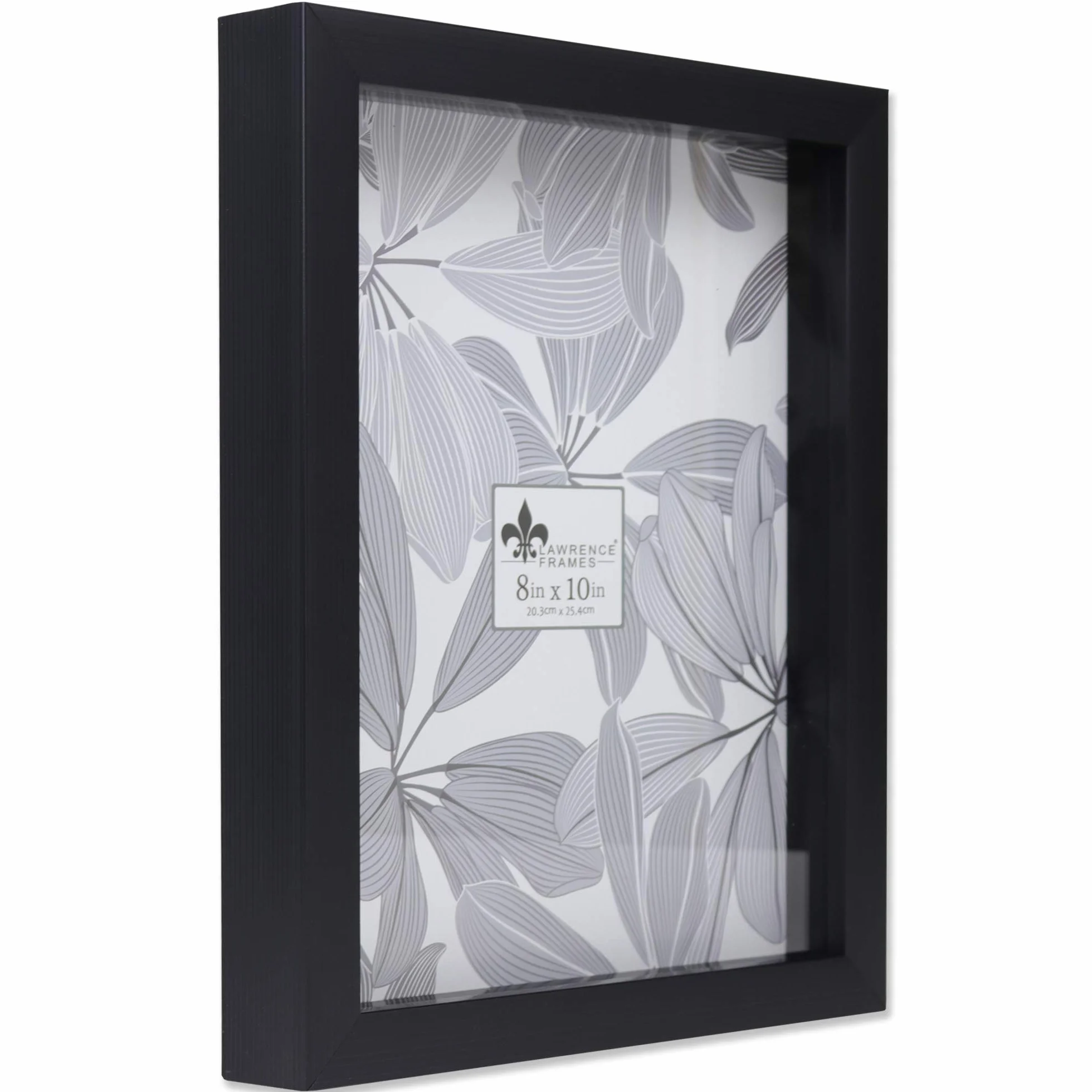 Lawrence Ramki Shadow Box Frame Polistyren, Czarny, 8x10