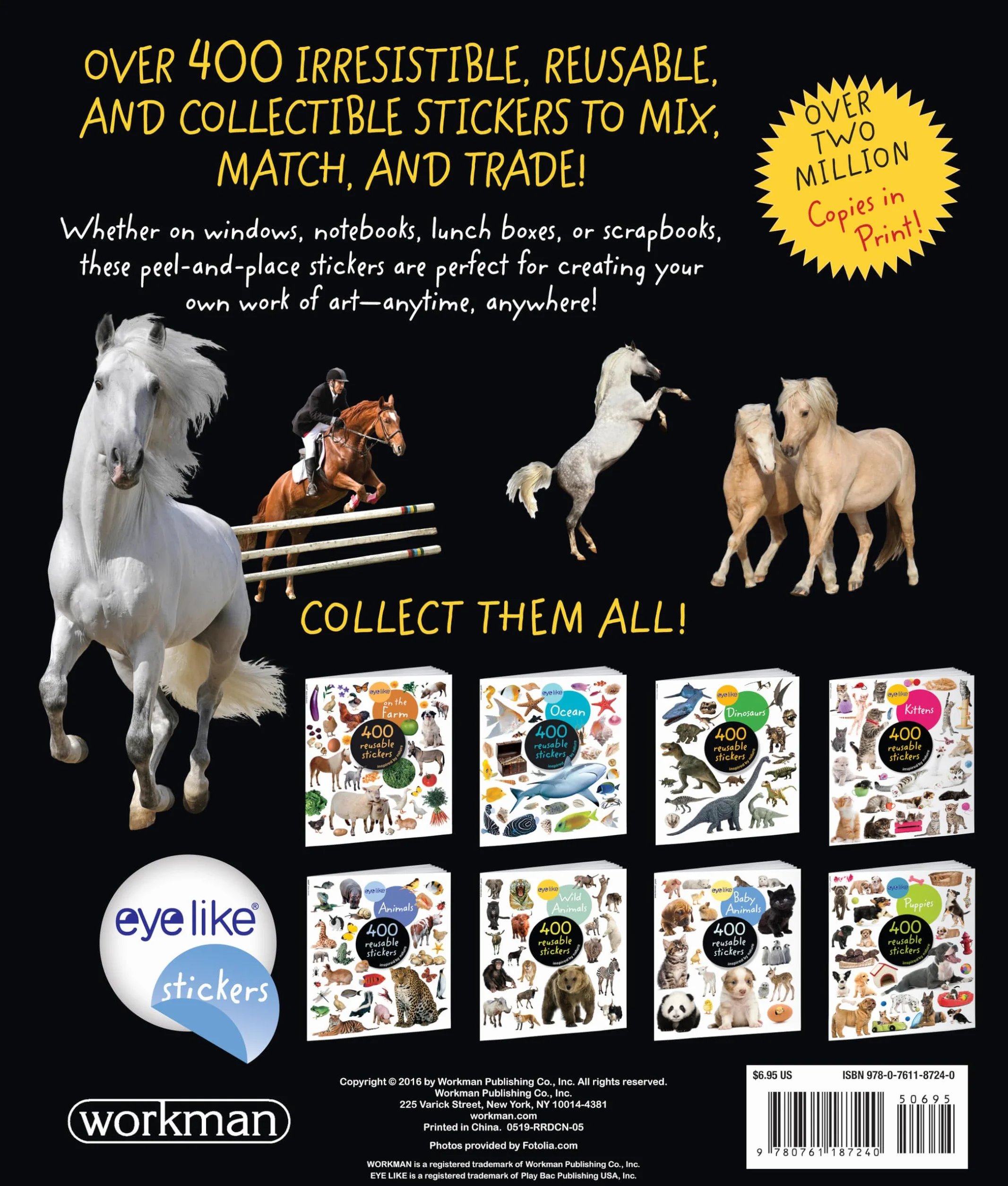 Eyelike Stickers: Horses: 400 reusable stickers