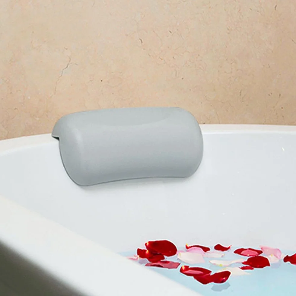 Antypoślizgowa poduszka do kąpieli SPA z przyssawkami wodoodporna miękka poduszka na szyję do wanny