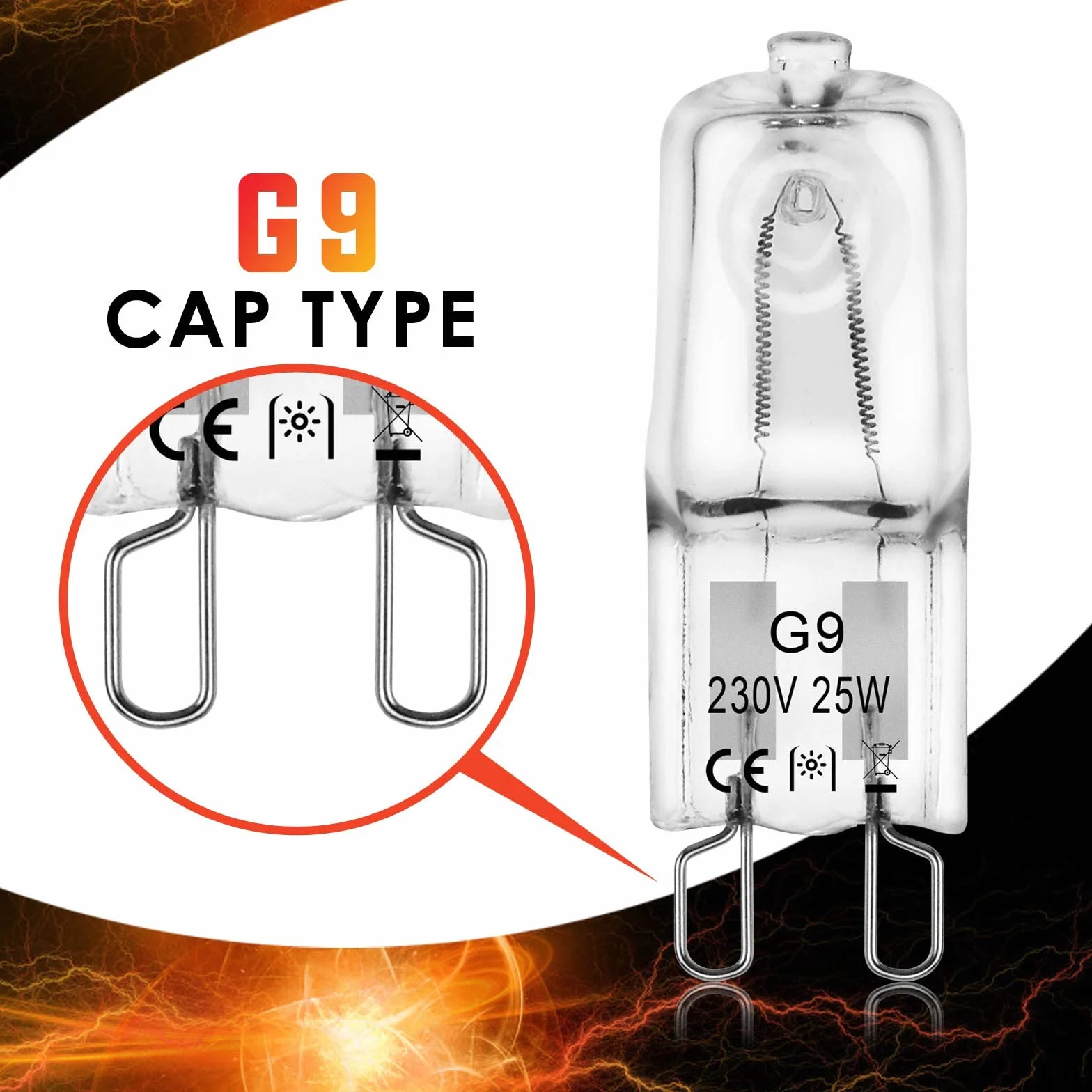 BROTOU G9 żarówka do piekarnika 25W 300 stopni, żarówka halogenowa 230V 2800K ściemniana G9 halogen do piekarnika mikrofalówki lamp stołowych żarówki, 4 sztuki