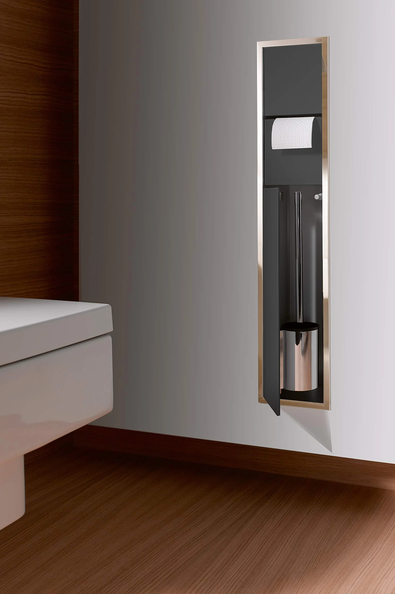 Emco Asis 150 szafka podtynkowa do toalety Push to Open czarny