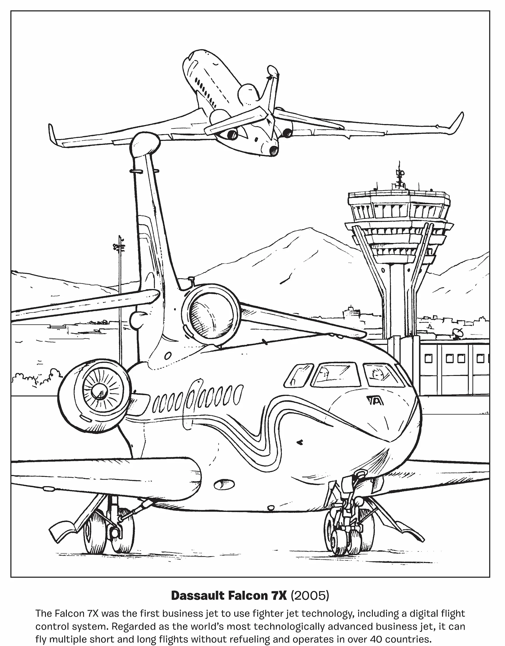 Famous Airplanes Coloring Book