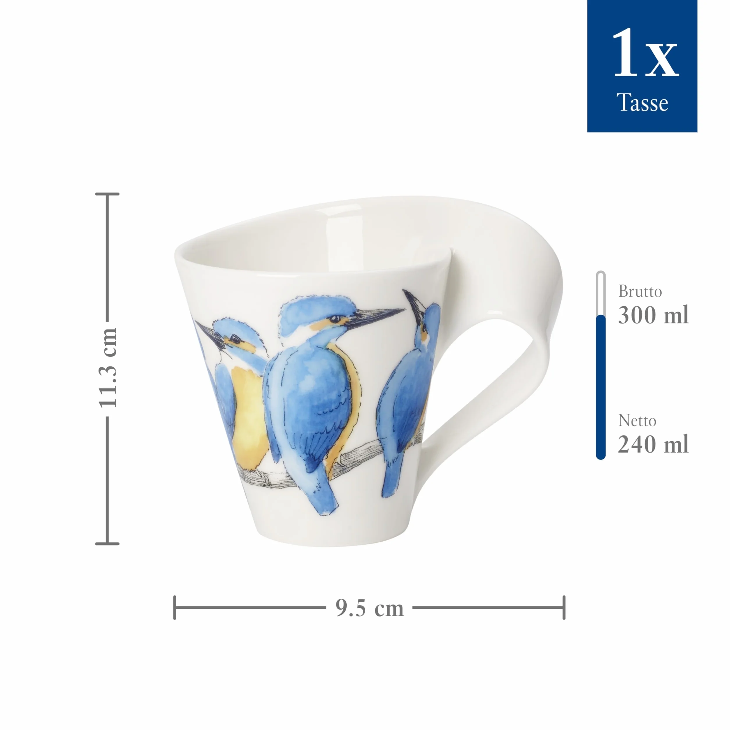 Villeroy & Boch NewWave Caffè Kubek do kawy 300 ml Porcelana Premium Biały