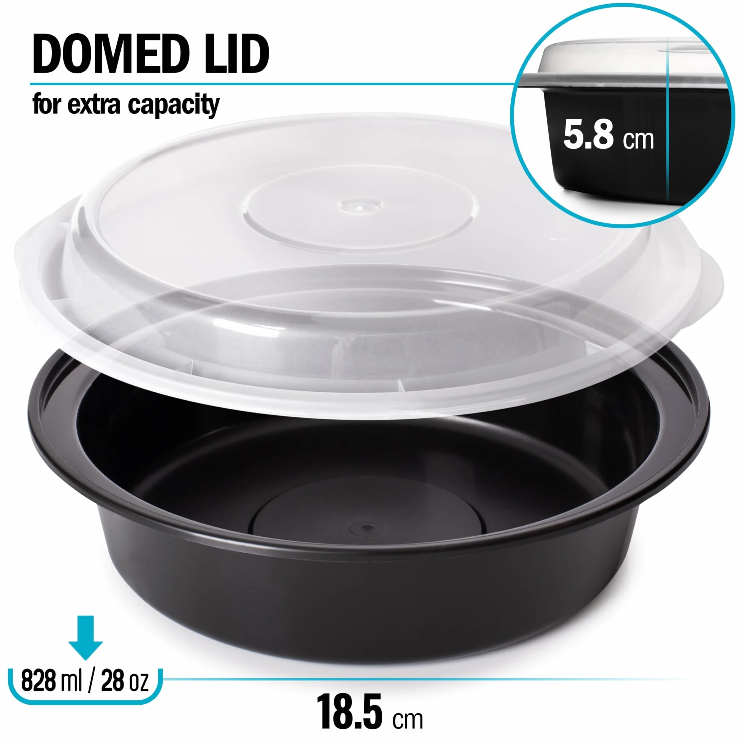 Igluu Meal Prep Pojemniki na żywność okrągłe 828 ml 10 szt. Bez BPA