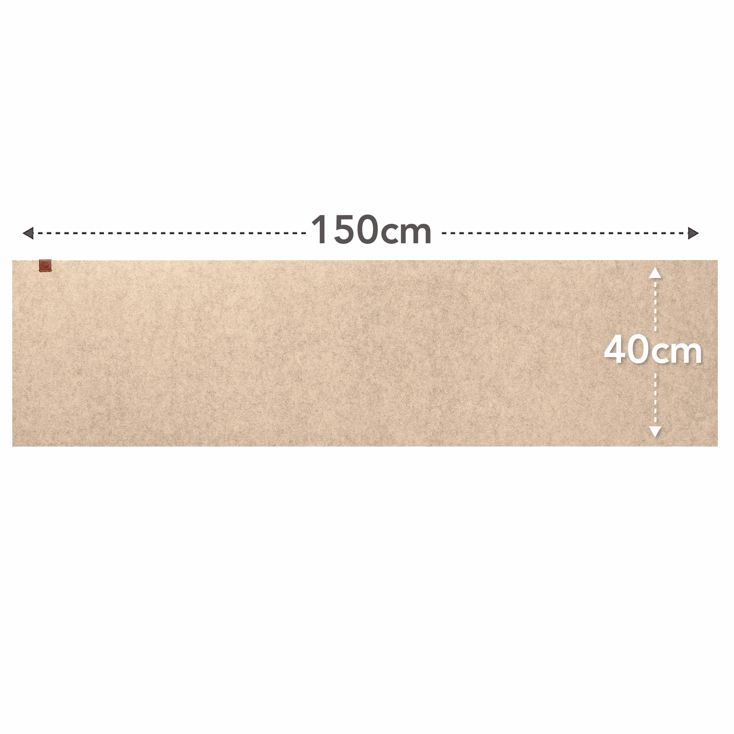 Filcowy bieżnik na stół beżowy 150x40 cm zmywalny dekoracyjny