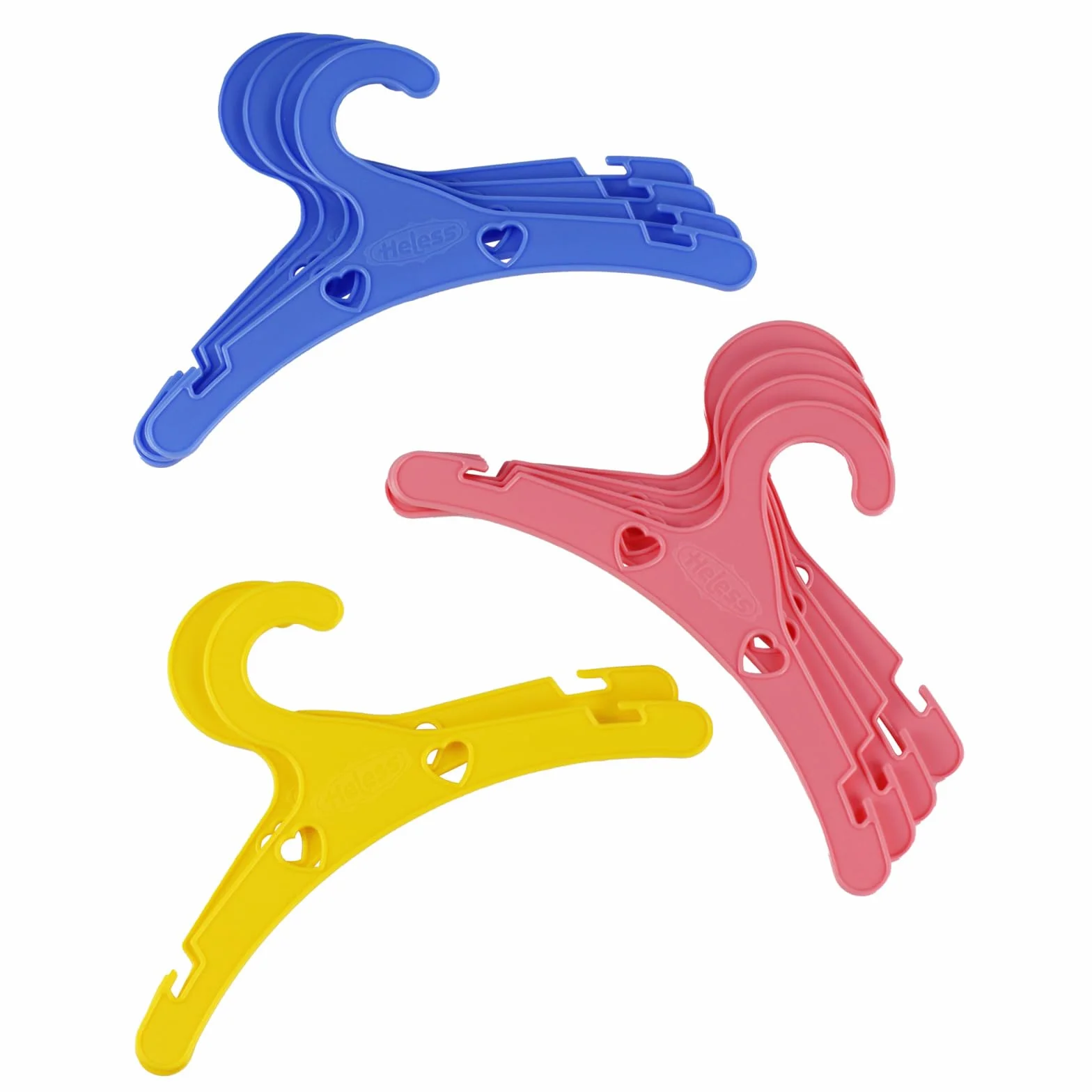 Heless Kolorowy wieszak na ubrania dla lalek 10 sztuk 18 x 8 cm
