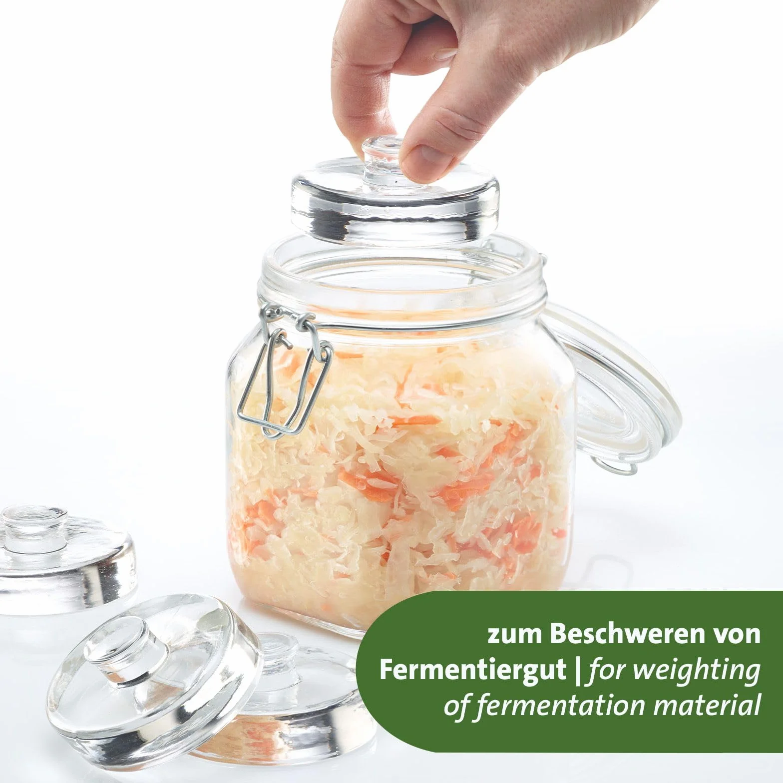 Westmark Ciężarki Fermentacyjne, Srebrny, 4 sztuki