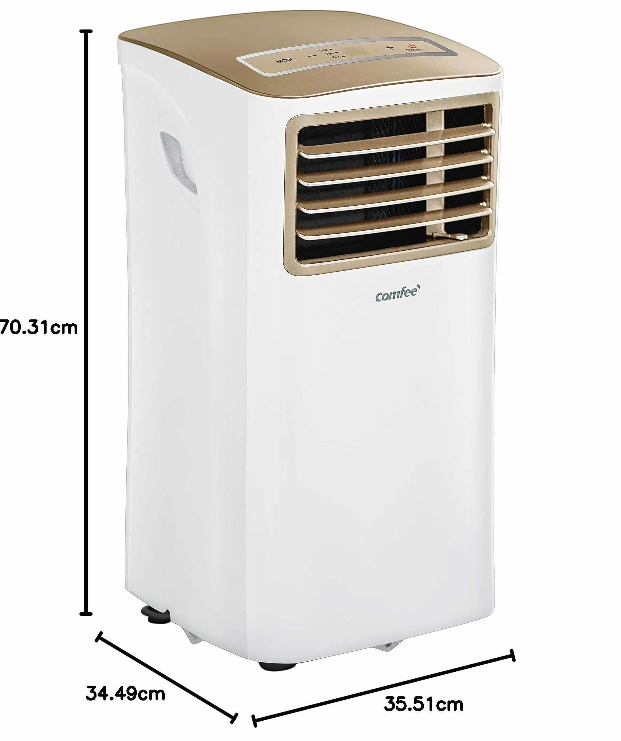 Comfee Przenośny klimatyzator Easy Cool 2.0, 7000 BTU 2,0 kW, chłodzenie, wentylacja i osuszanie, wielkość pomieszczenia do 68 m³ (25㎡), sterowanie za pomocą aplikacji/Alexa/Google Home/IFTTT, mobilny