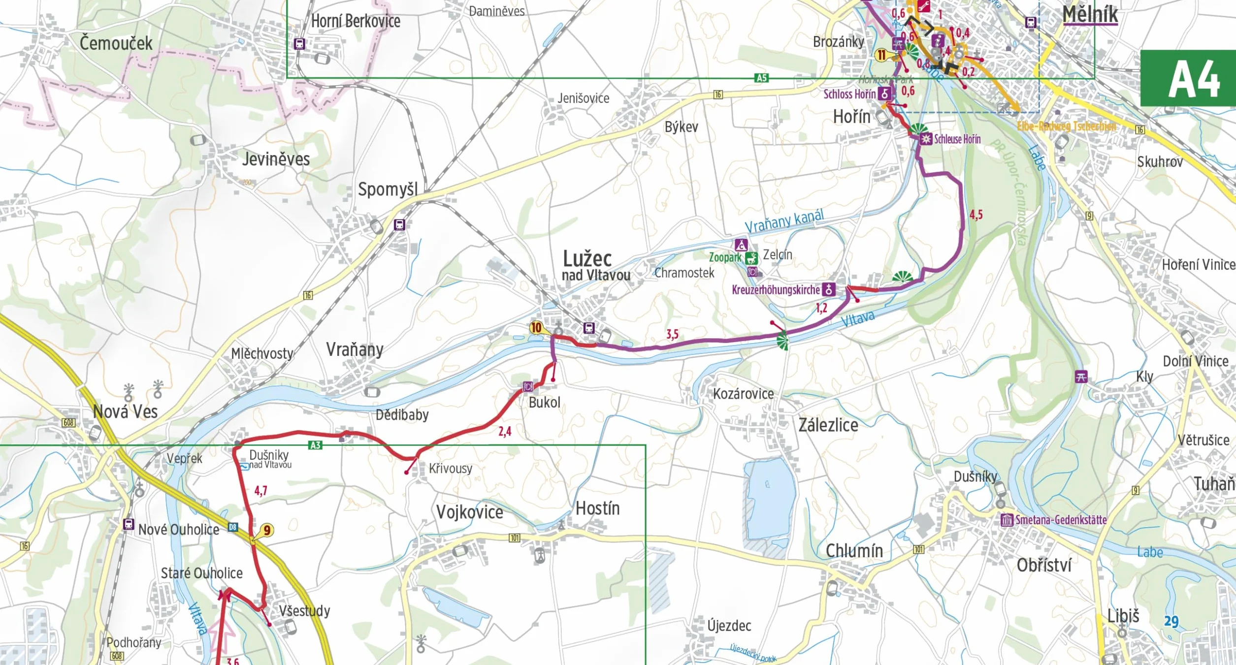 Elbe-Radweg / Elbe-Radweg 1: Von Prag nach Magdeburg, 1:75.000, 521 km, GPS-Tracks Download, LiveUpdate, Übernachtungsverzeichnis: TEIL 1