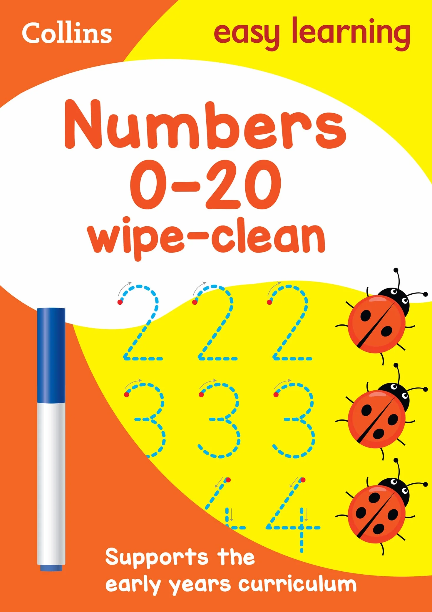 Numbers 0-20 Wipe Clean Activity Book Age 3-5 Early Childhood Educational Activities
