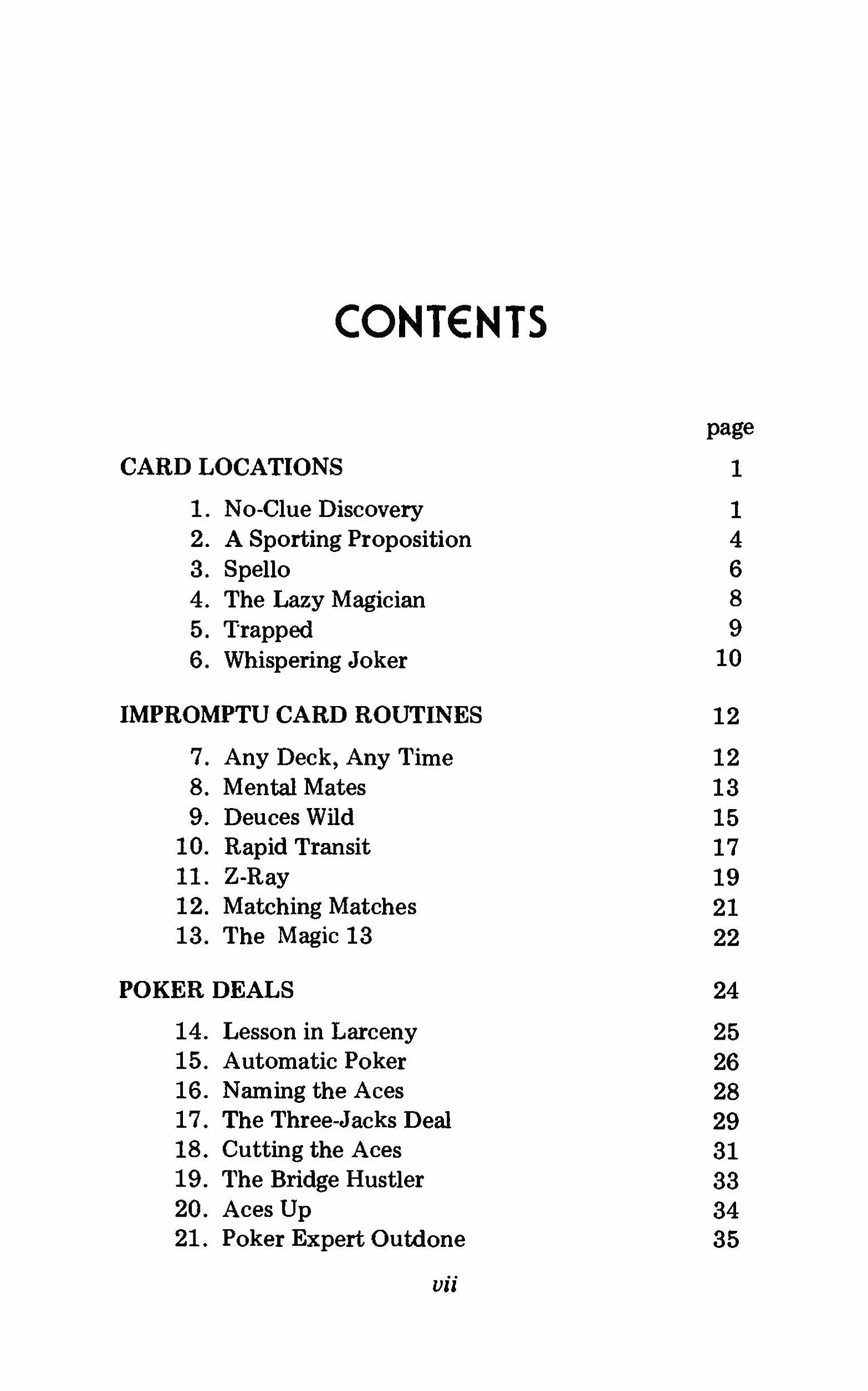 Self-Working Card Tricks