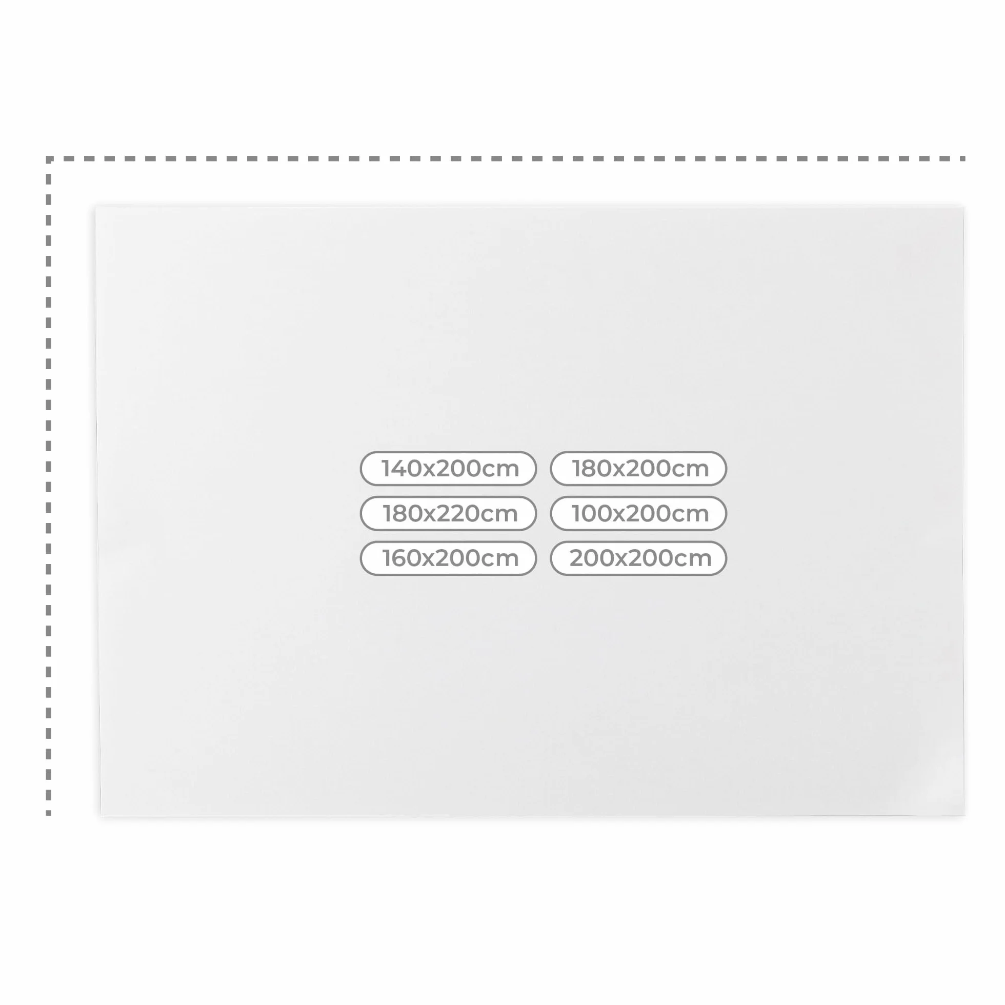 Prześcieradło bez gumki bawełniane nie gotujące 180 x 220 cm - białe prześcieradło bez gumki bawełniane prześcieradło hotelowe 125 g/m²