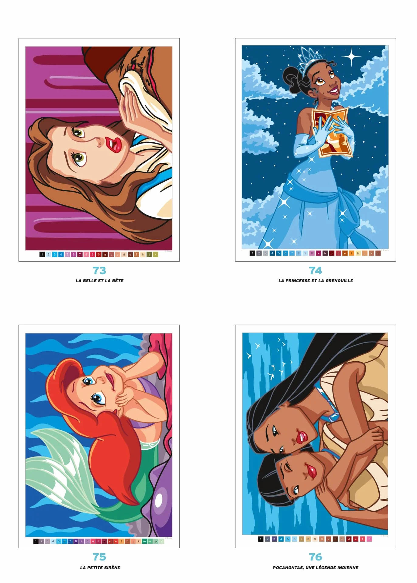 Coloriages mystères Disney - Princesses: Coloriez les chiffres et découvrez l'image