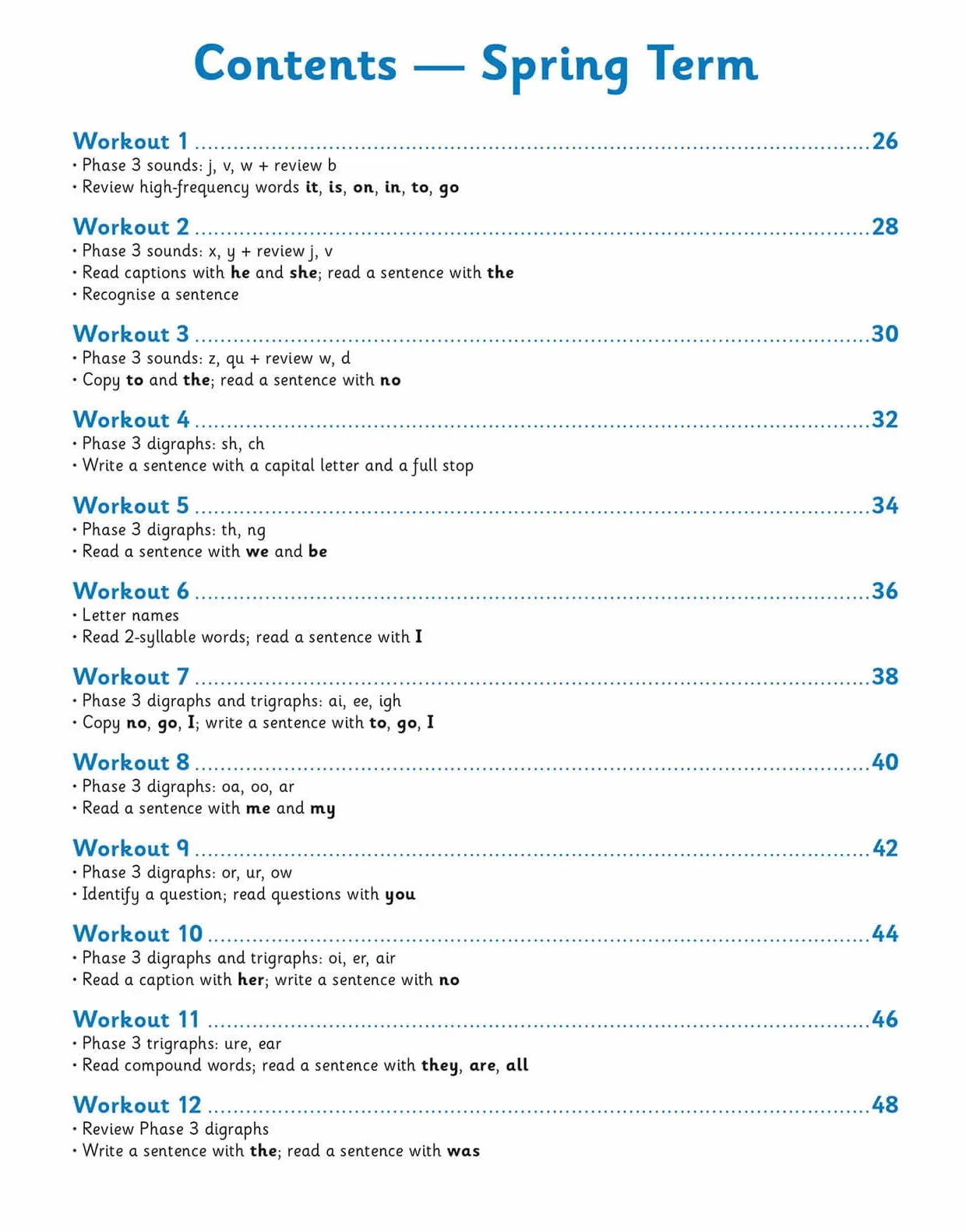 Reception English Phonics 10-Minute Weekly Workouts