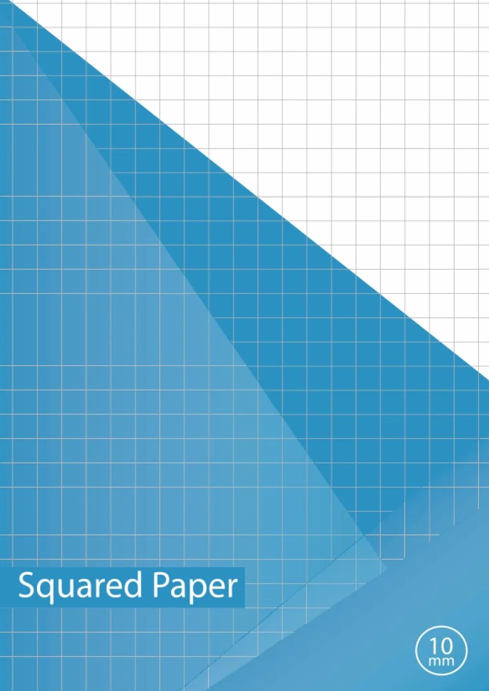 Squared Paper Notebook A4: 10 mm square paper notebook a4 , math notebook squared a4, Exercise Books A4 Lined, Grid Paper Notebook, Graph paper a4 pad, 100 Pages - blue