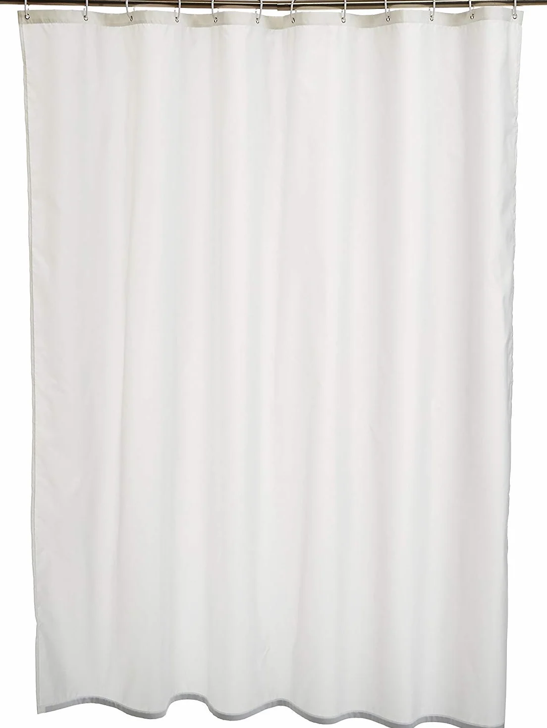 Amazon Basics Rideau de douche 180 x 180 cm - Blanc - Résistant à la moisissure et imperméable
