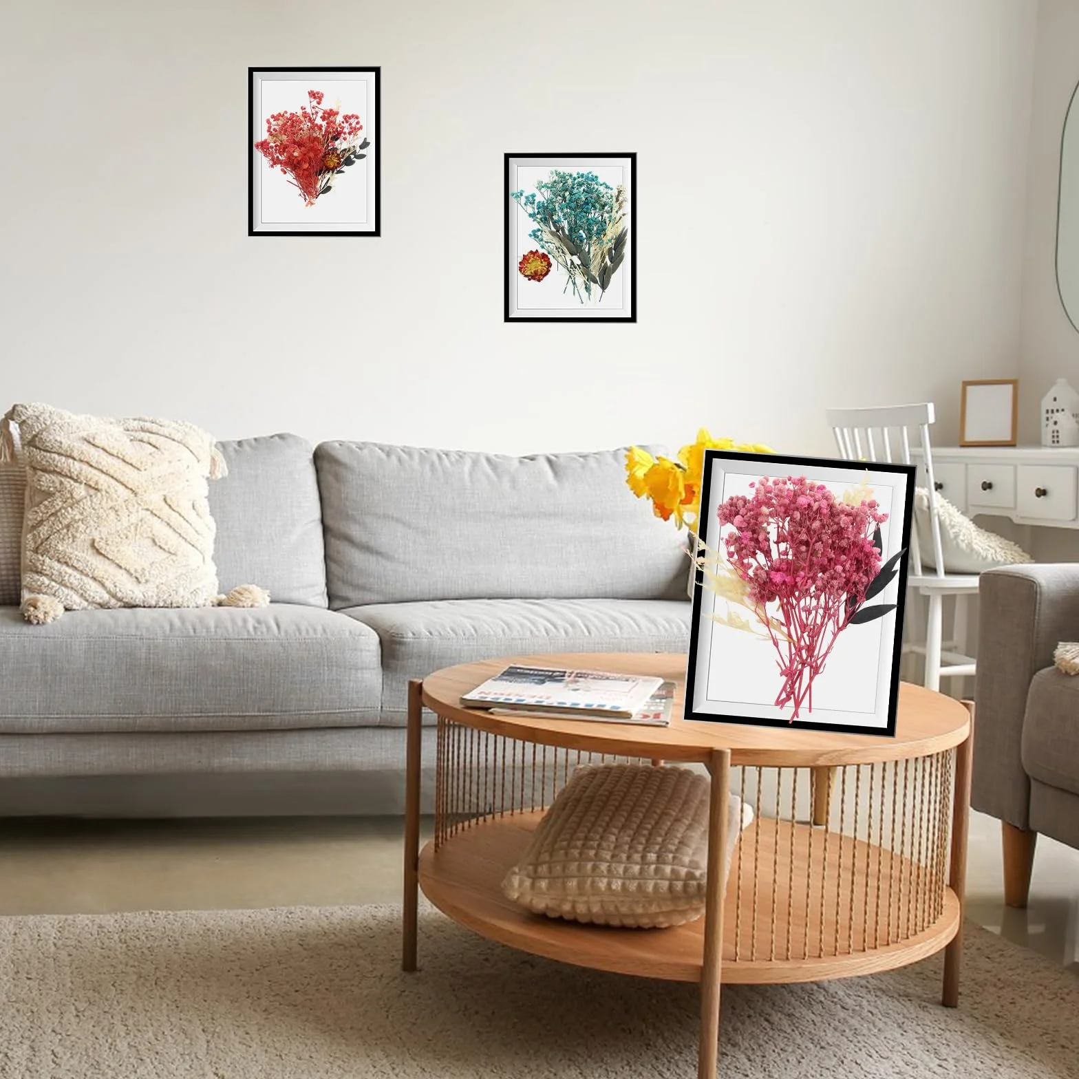 Naturalne Suszone Kwiaty Do Żywicy Epoksydowej - 4 Pudełka Mini Z Pęsetą Do DIY Świeczek