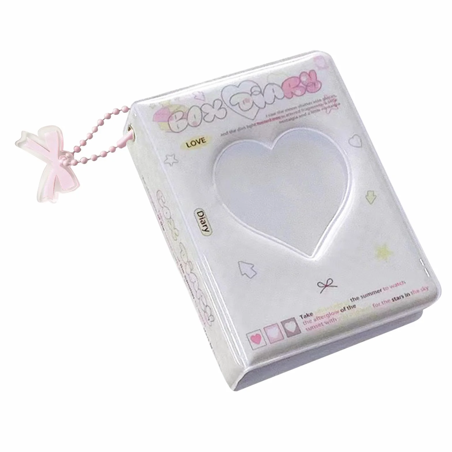 Segregator karty fotograficzne, ok?adka karty fotograficzne | Heart Hollow Photo Card Holder Book 40 kieszeni | wodoodporny album fotograficzny do kolekcjonowania zdj??