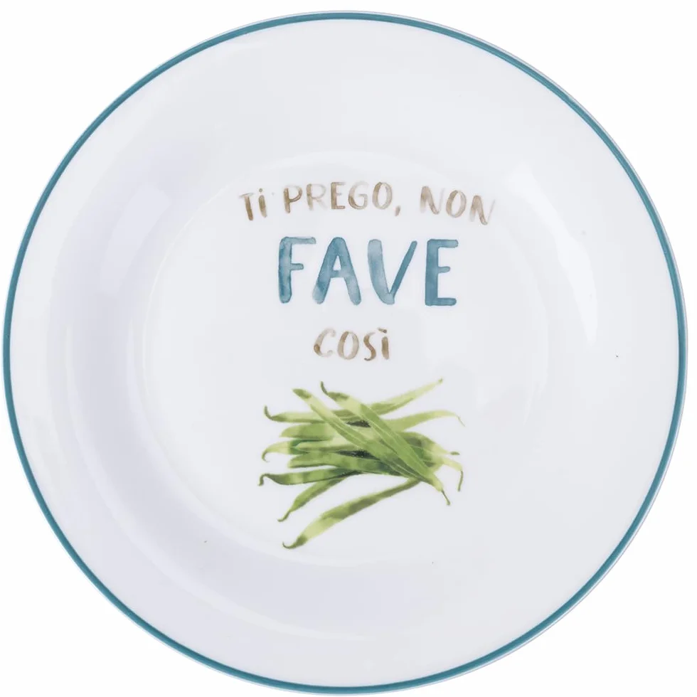 Zestaw 6 talerzy konturowych 19 cm, porcelana New Bone China, Le Travisate