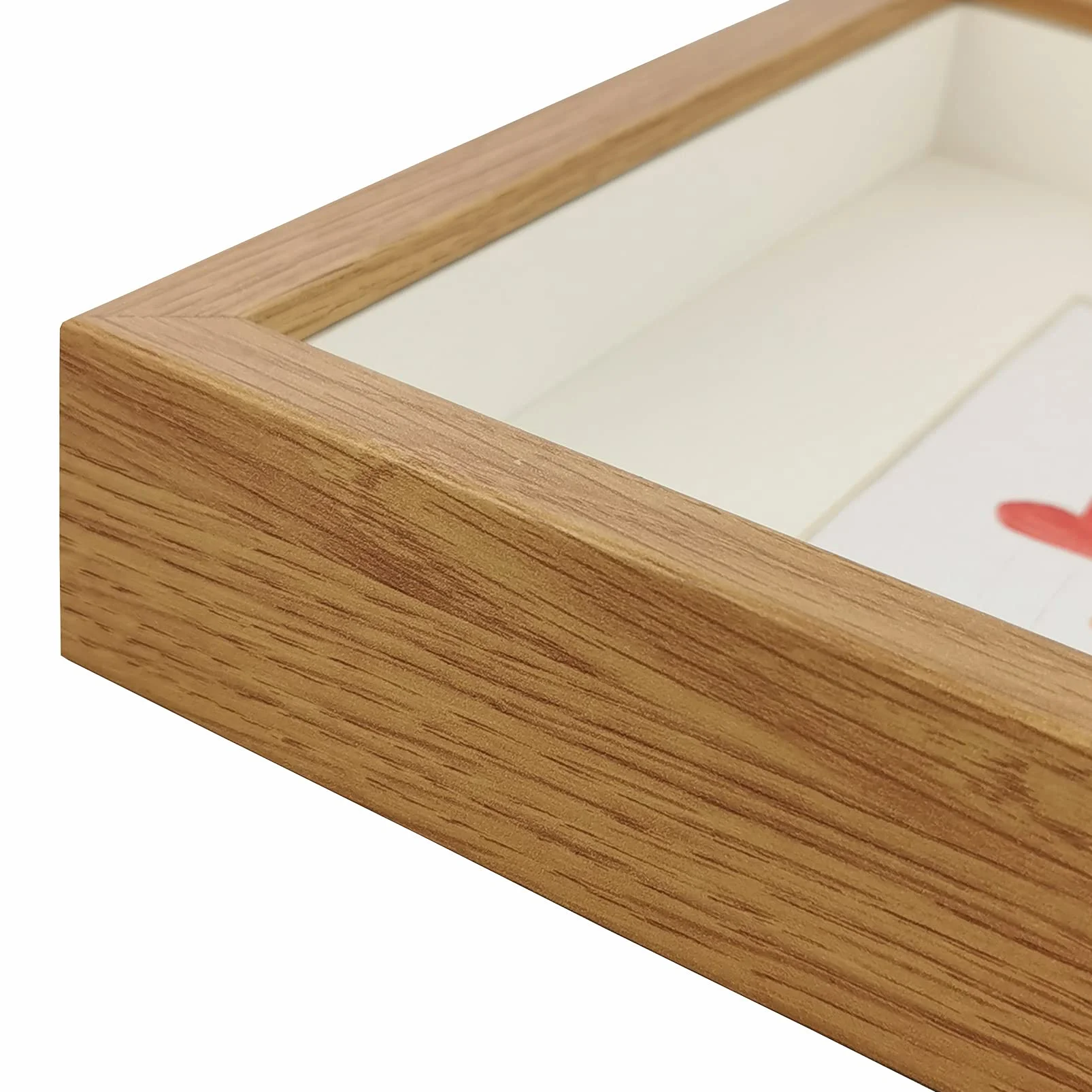 BD ART Pudełko 3D ramka na przedmioty z passe-partout 20 x 25 cm dąb prostokątna głębsza 3 cm