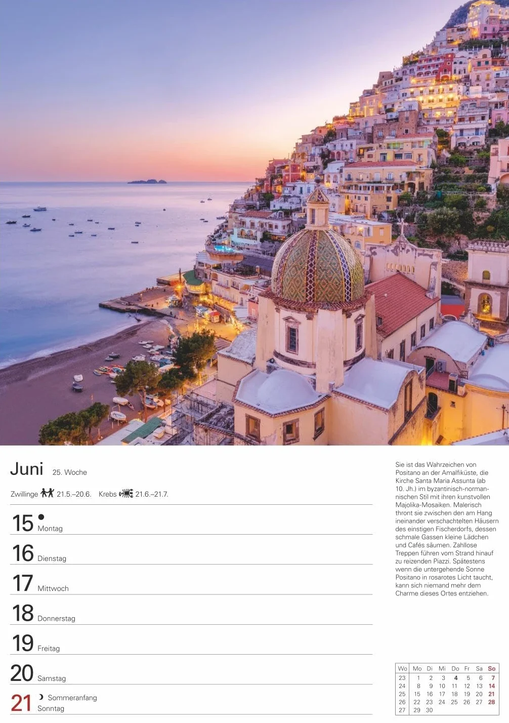 Italien Wochenplaner 2026 - Eine Reise in 53 Bildern: Eine Reise nach Bella Italia in faszinierenden Fotografien. Wandkalender 2026 zum Eintragen im Format 25 x 35,5 cm