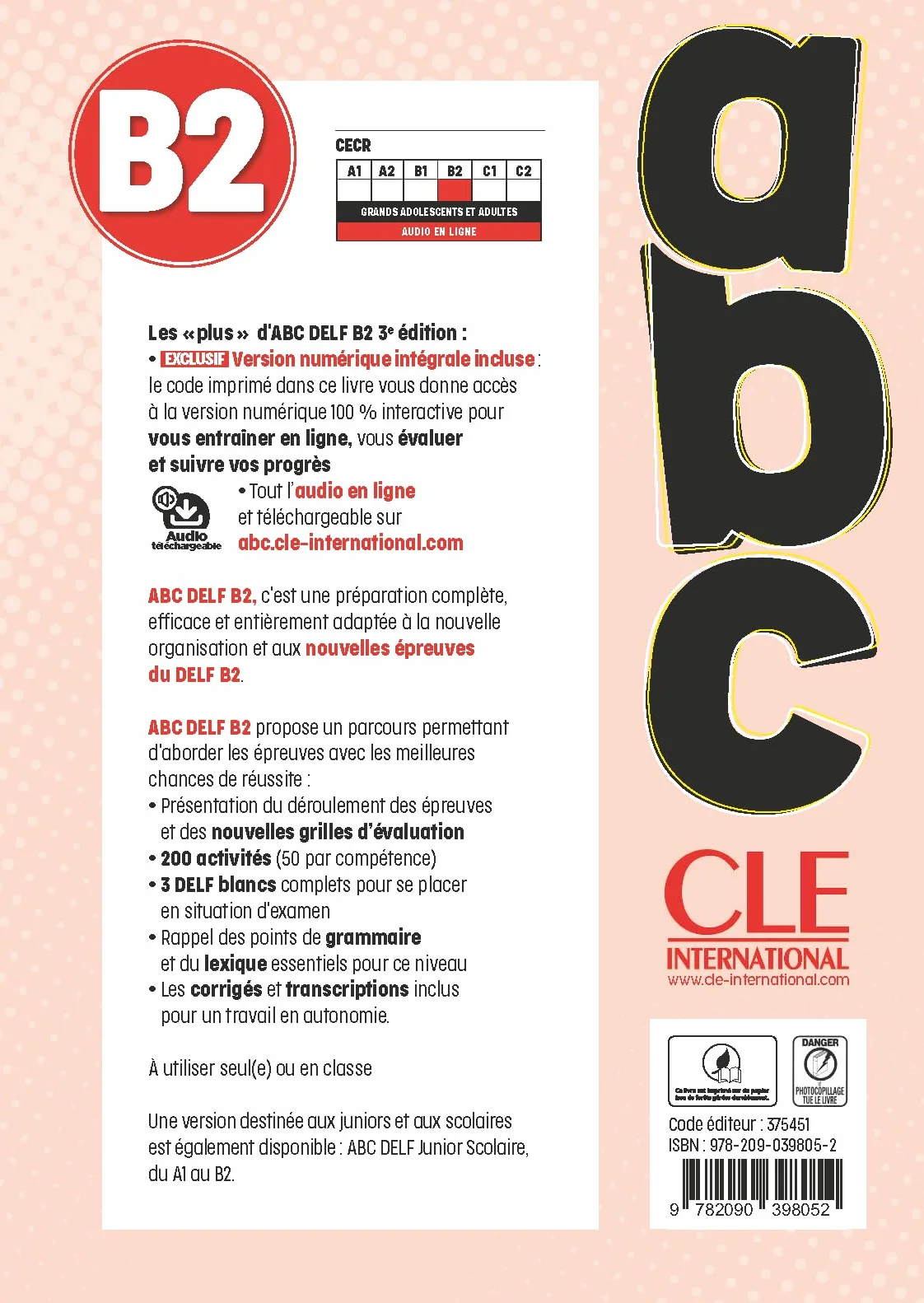 ABC DELF- Niveau B2 - 3ème édition: Audio en ligne et version numérique 100% interactive incluse