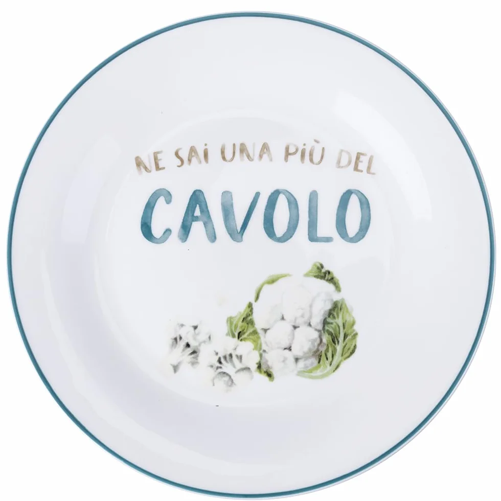 Zestaw 6 talerzy konturowych 19 cm, porcelana New Bone China, Le Travisate