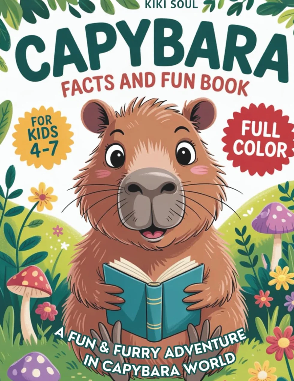 CAPYBARA FACTS & FUN BOOK: A Fun & Furry Adventure Through Capybara World. For Kids 4-7. Full Color.