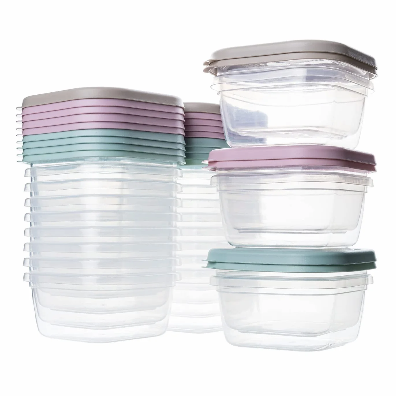 Pojemniki na żywność 300 ml Plastikowe Bez BPA Zestaw 24 sztuk