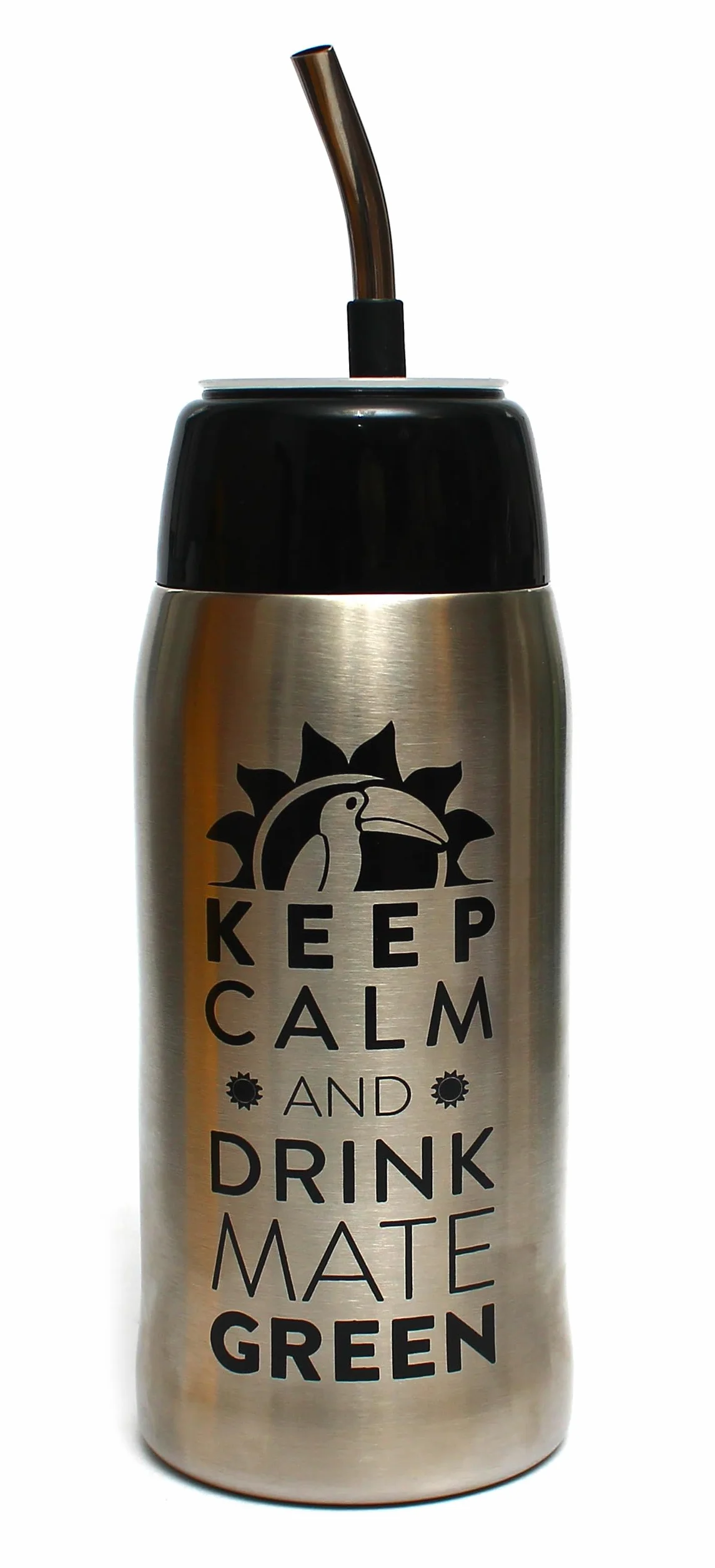 Zestaw outdoorowy | Yerbomos termos do herbaty Yerba Mate 580 ml, przenośne akcesorium do Yerba Mate, kubek ze stali nierdzewnej ze słomką do picia Bombilla, bezpieczny i trwały
